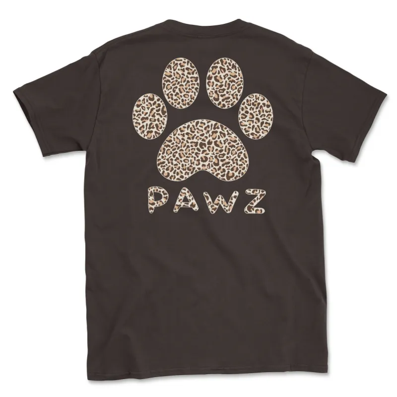 Leopard Pattern - Chocolate (Adult Short Sleeve T-Shirt) sold by PAWZ