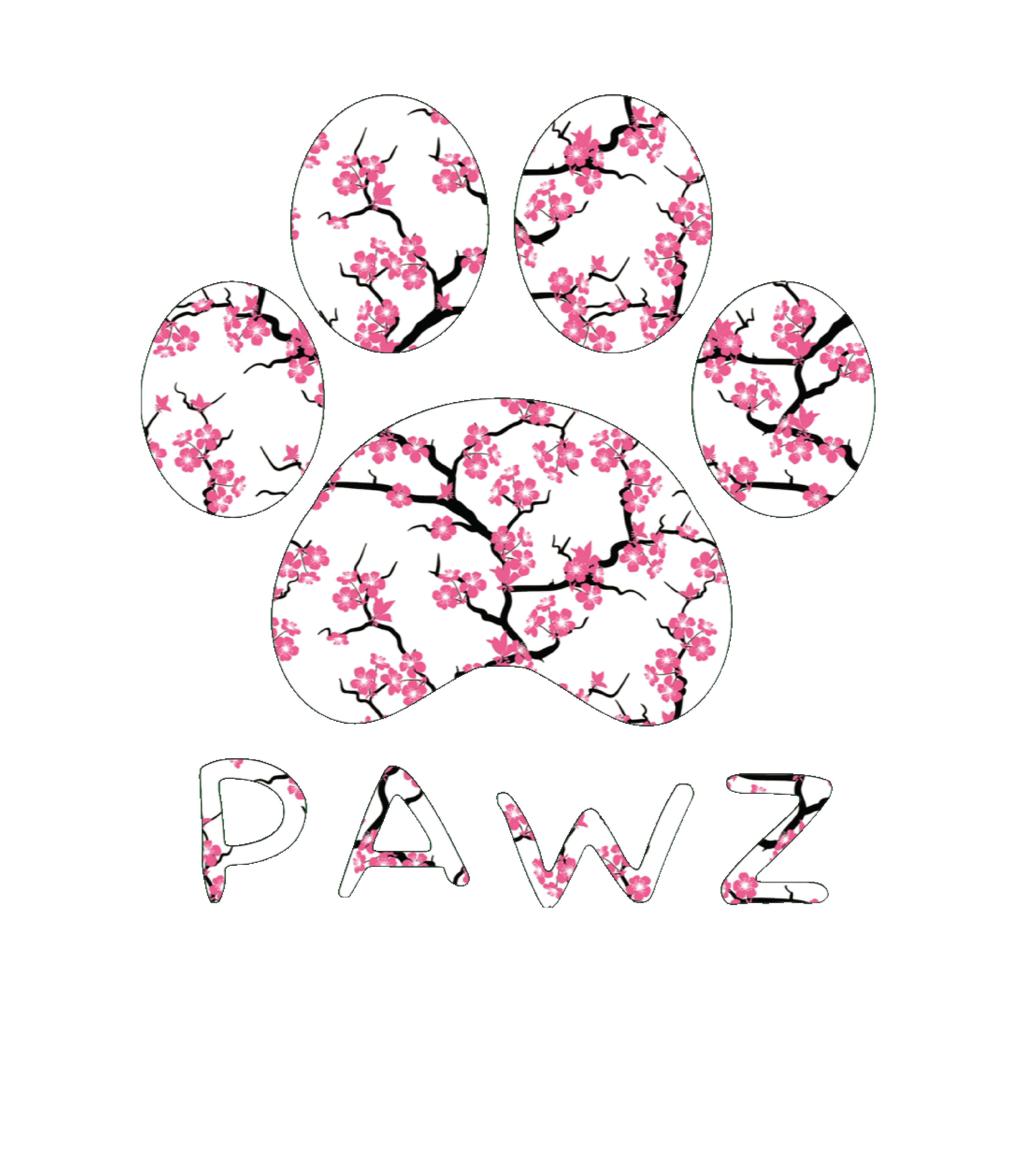 Cherry Blossom (Adult Short Sleeve T-Shirt) sold by PAWZ product image thumbnail 3