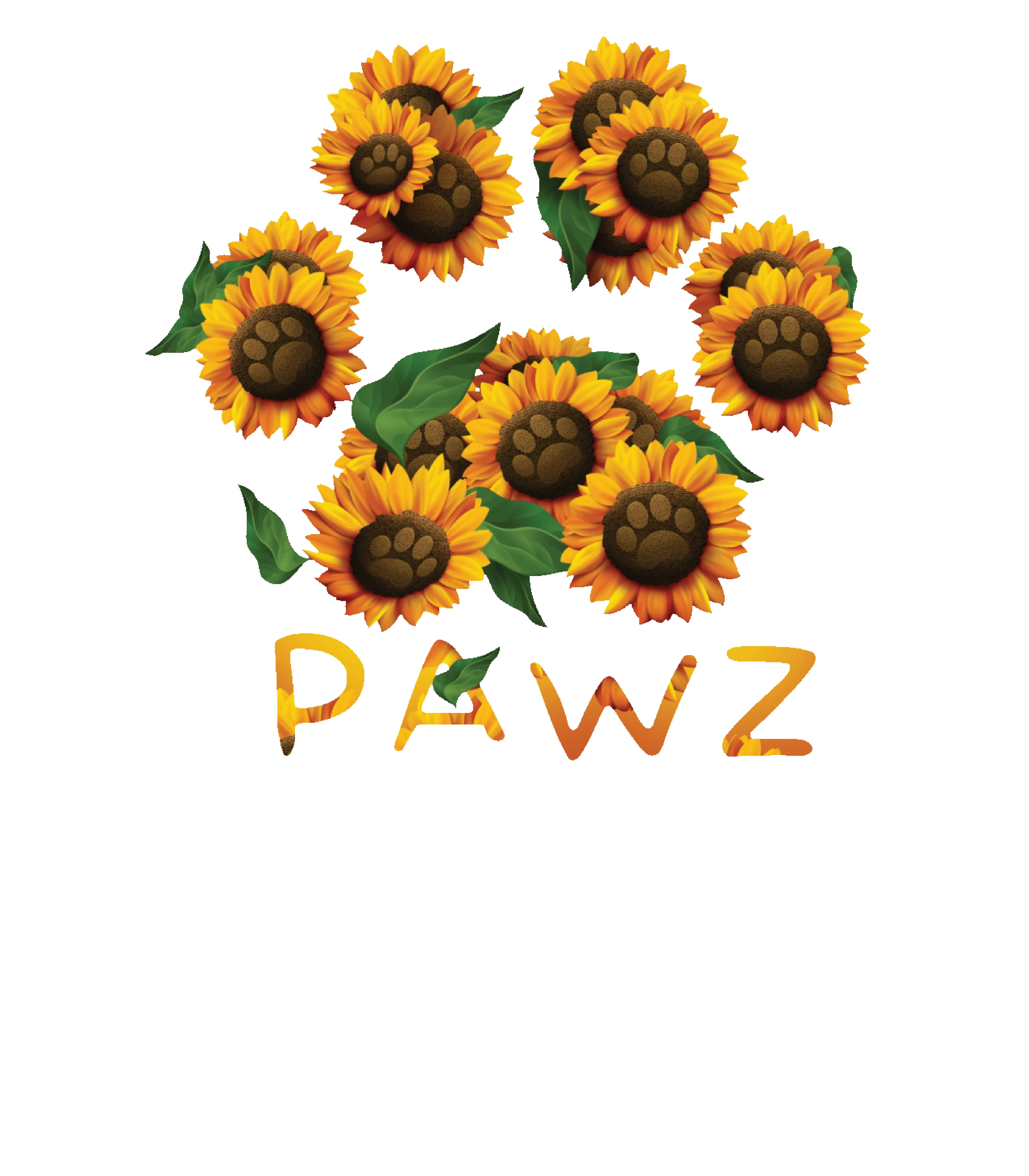 Sunflower Pattern (Adult Short Sleeve T-Shirt) sold by PAWZ product image thumbnail 3