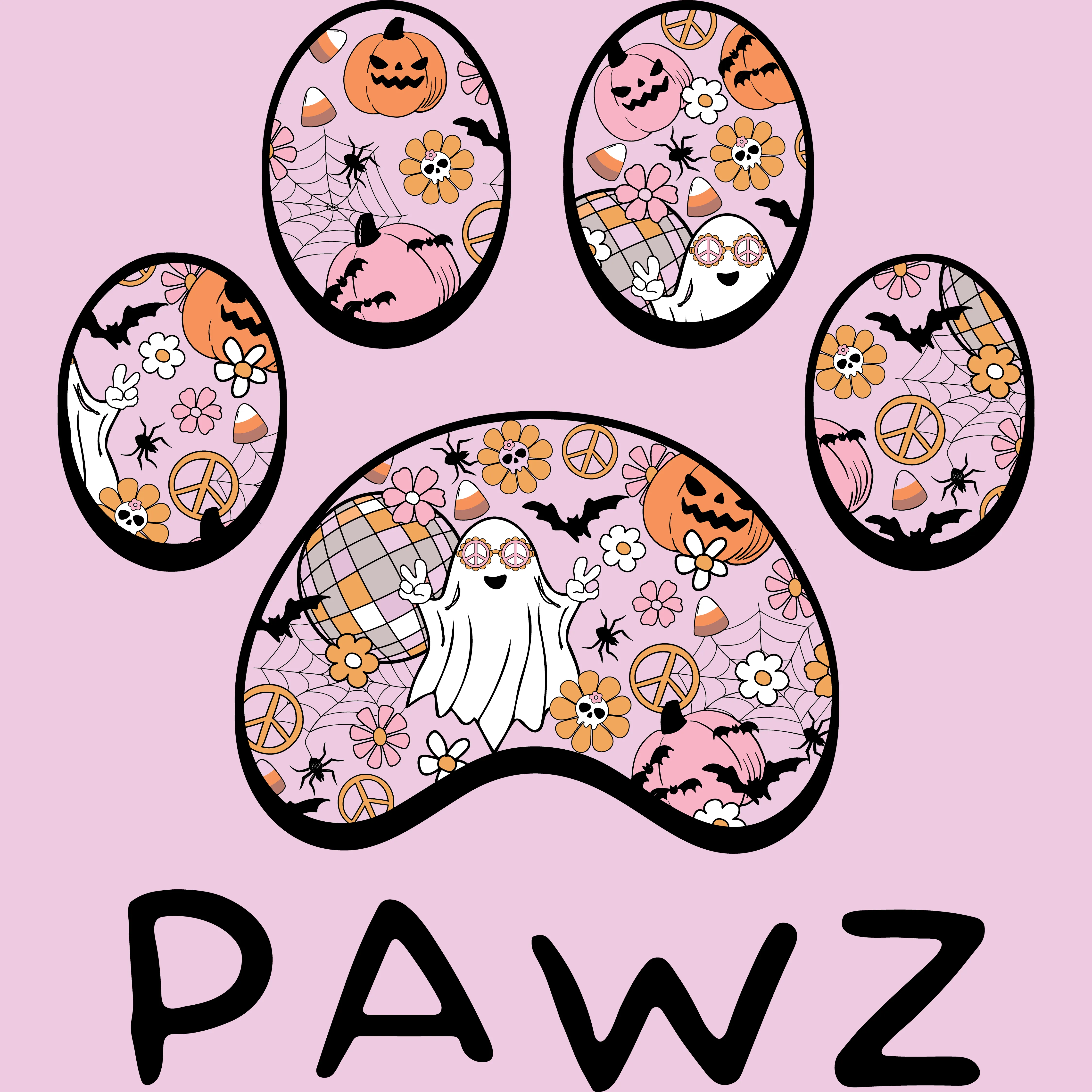 Peace Ghost (Adult Hoodie) sold by PAWZ product image thumbnail 3