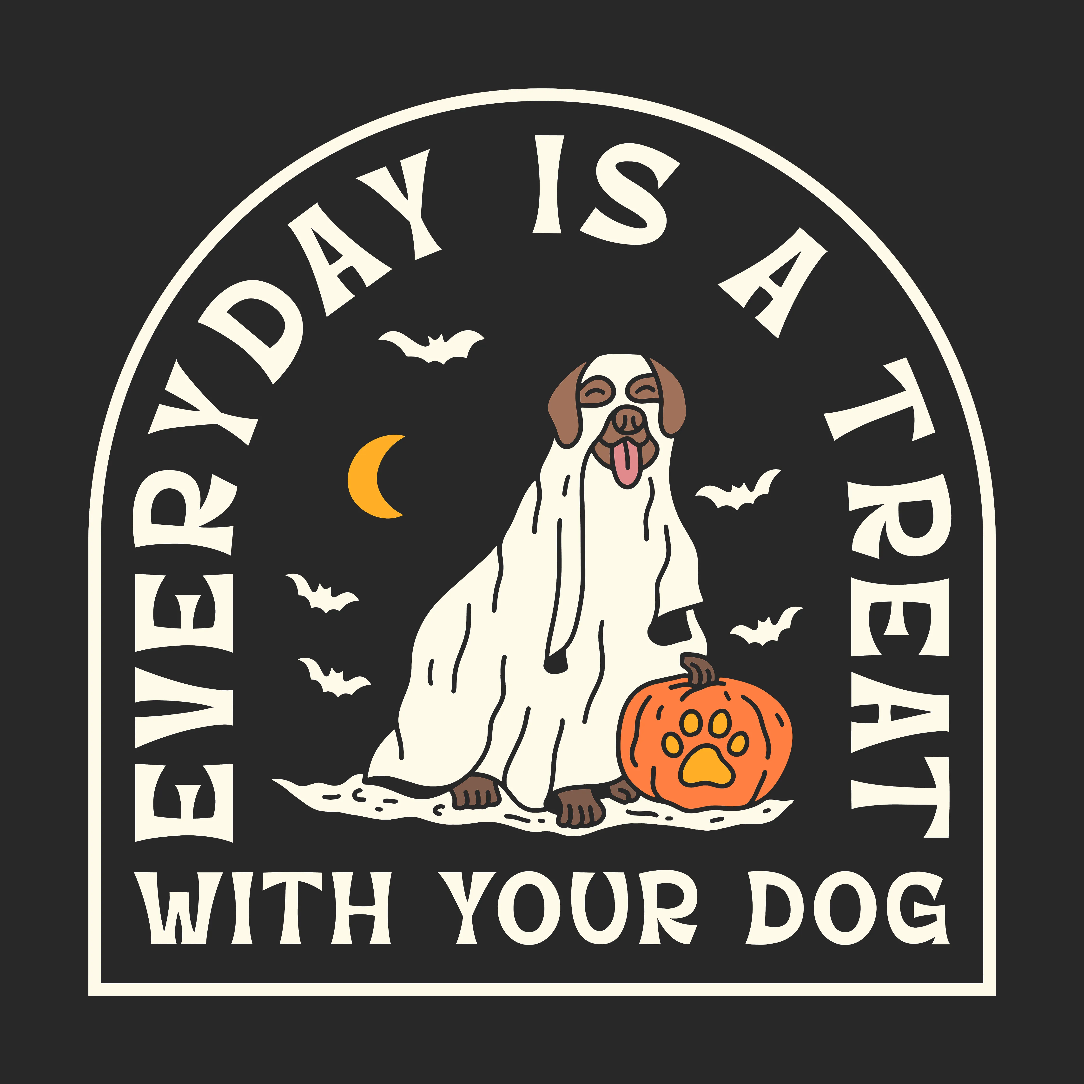 Everyday Is A Treat - Dark (Adult Short Sleeve T-Shirt) sold by PAWZ product image thumbnail 3