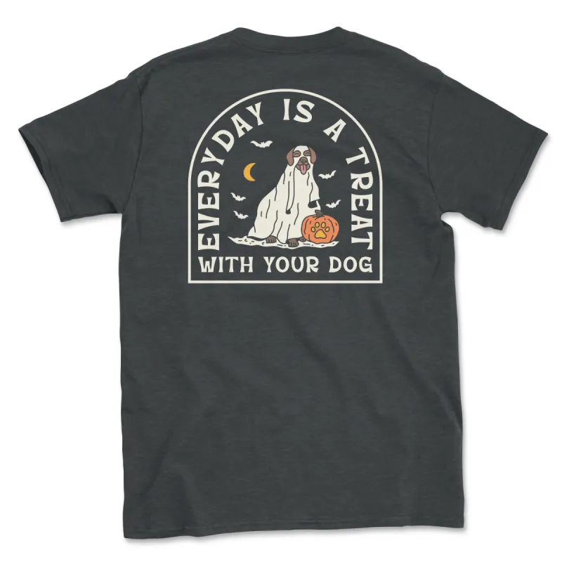 Everyday Is A Treat - Dark (Adult Short Sleeve T-Shirt) sold by PAWZ