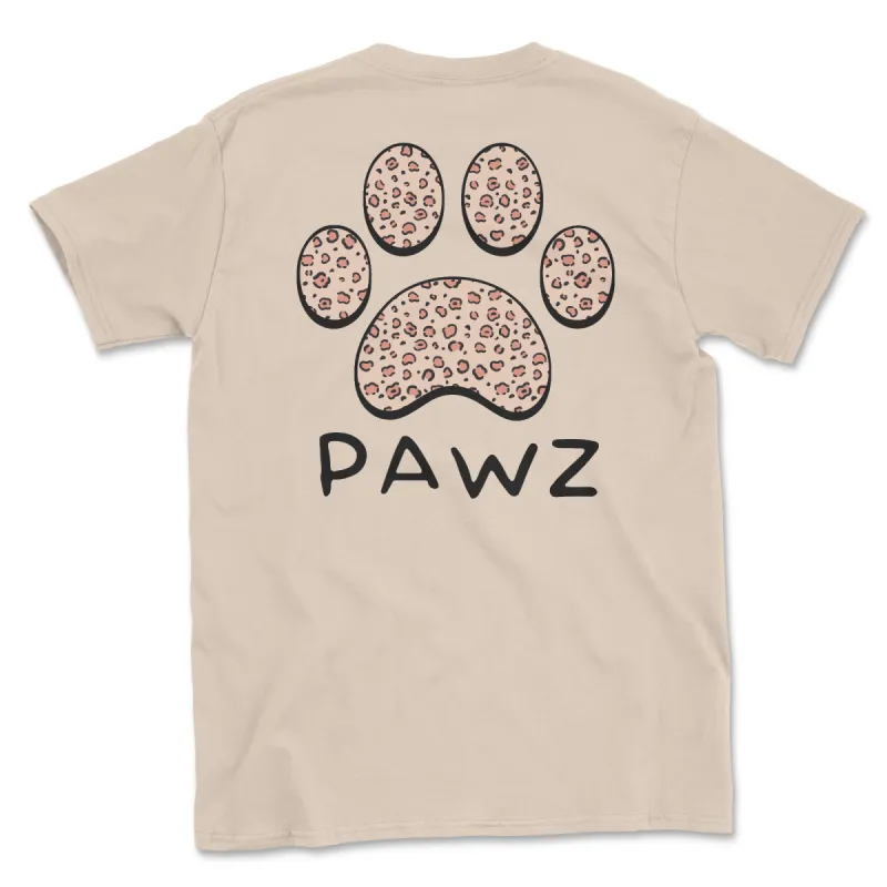 Leopard Pattern - Sand (Adult Short Sleeve T-Shirt) sold by PAWZ