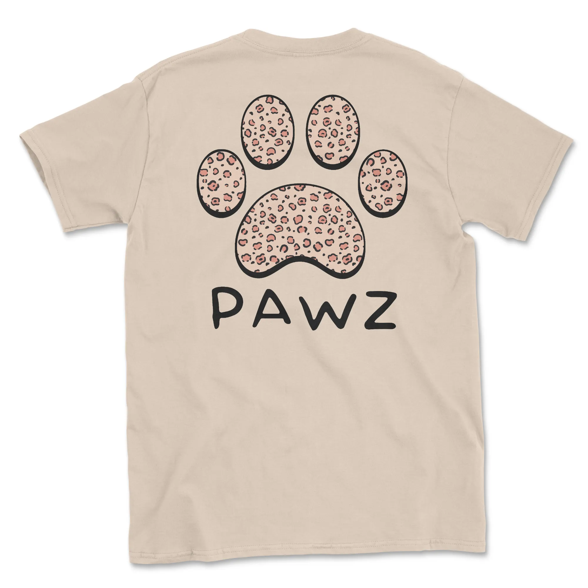 Leopard Pattern - Sand (Adult Short Sleeve T-Shirt) sold by PAWZ