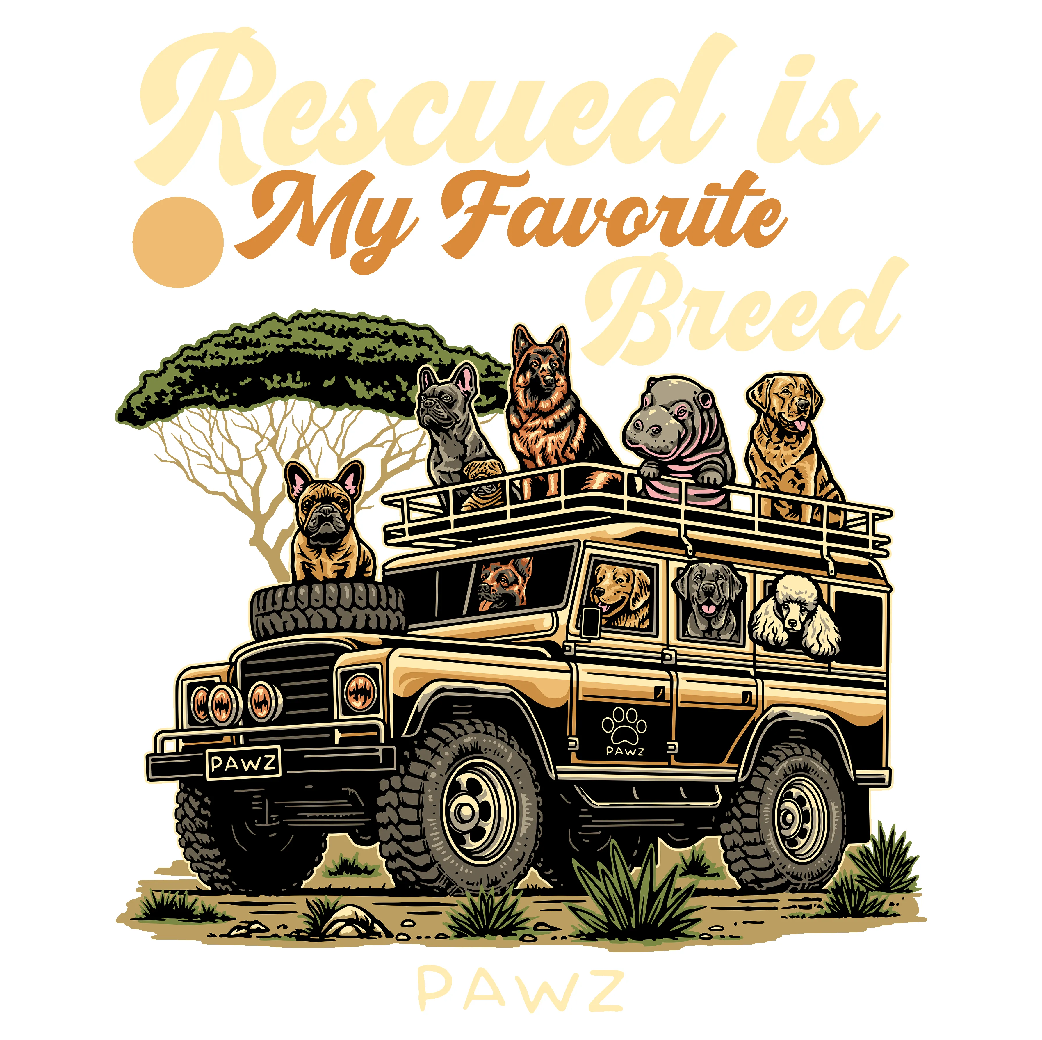 Rescue Defender (Adult Short Sleeve T-Shirt) sold by PAWZ product image thumbnail 3