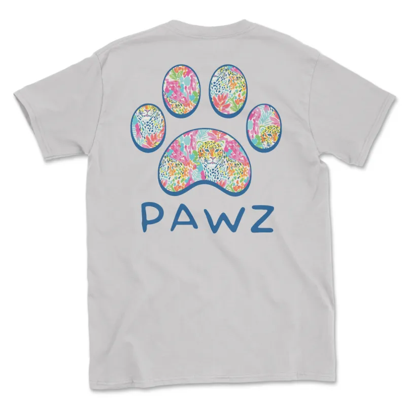Floral Leopard (Adult Short Sleeve T-Shirt) sold by PAWZ