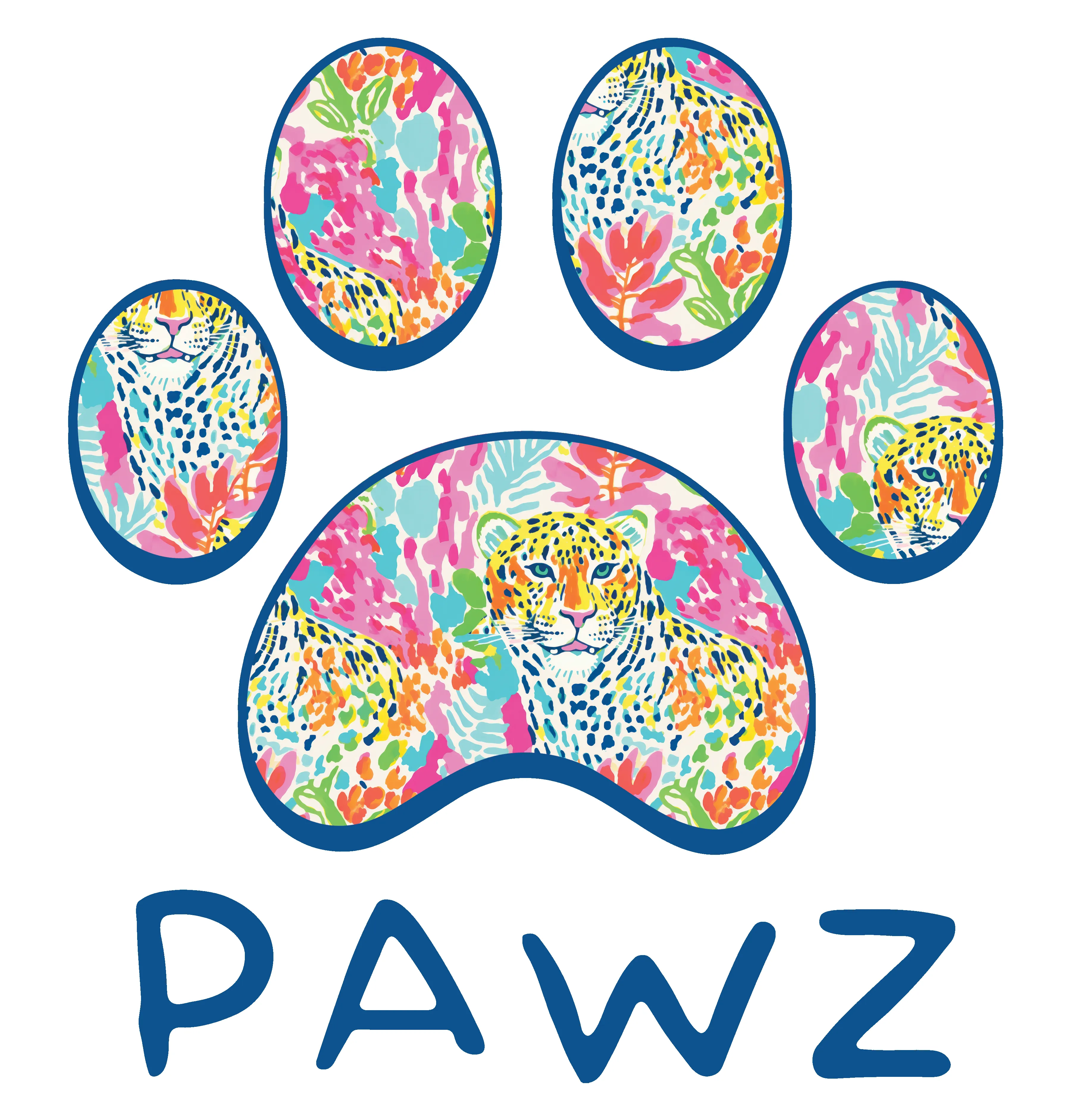 Floral Leopard (Adult Short Sleeve T-Shirt) sold by PAWZ product image thumbnail 3