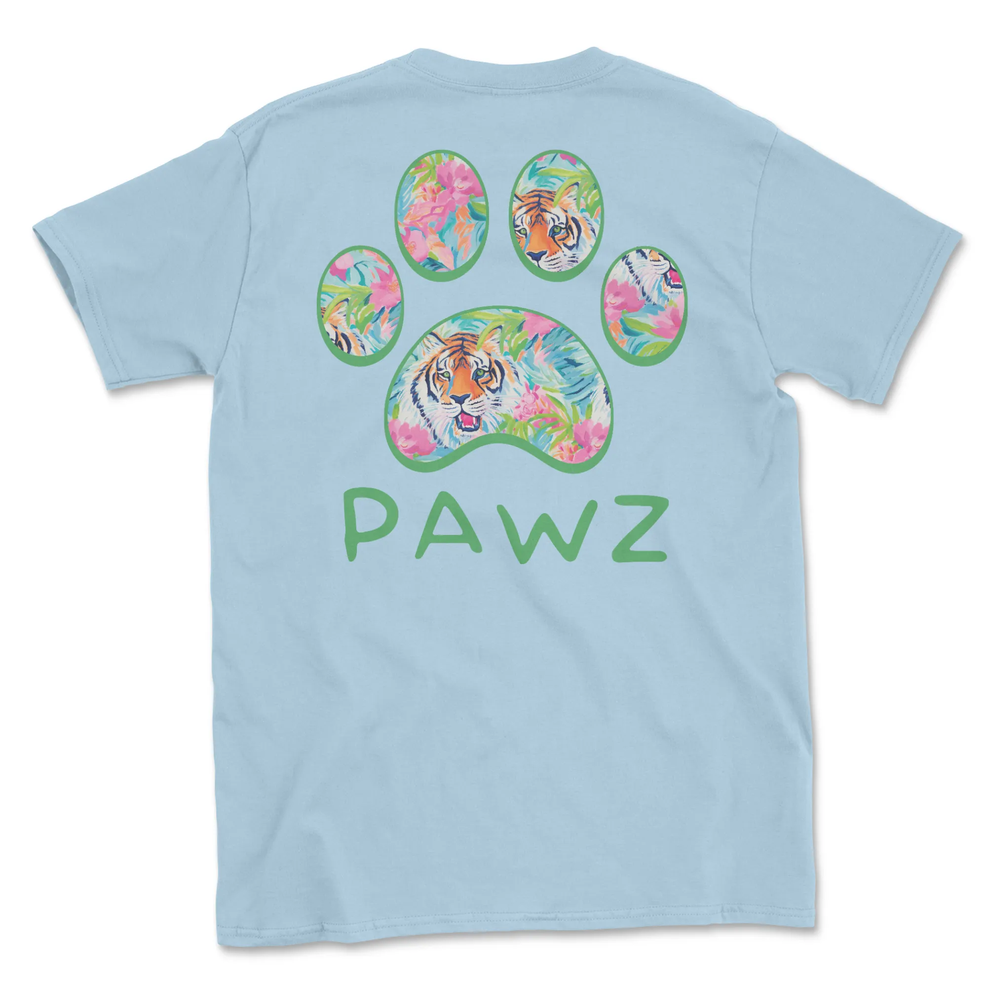 Floral Tiger (Adult Short Sleeve T-Shirt) sold by PAWZ