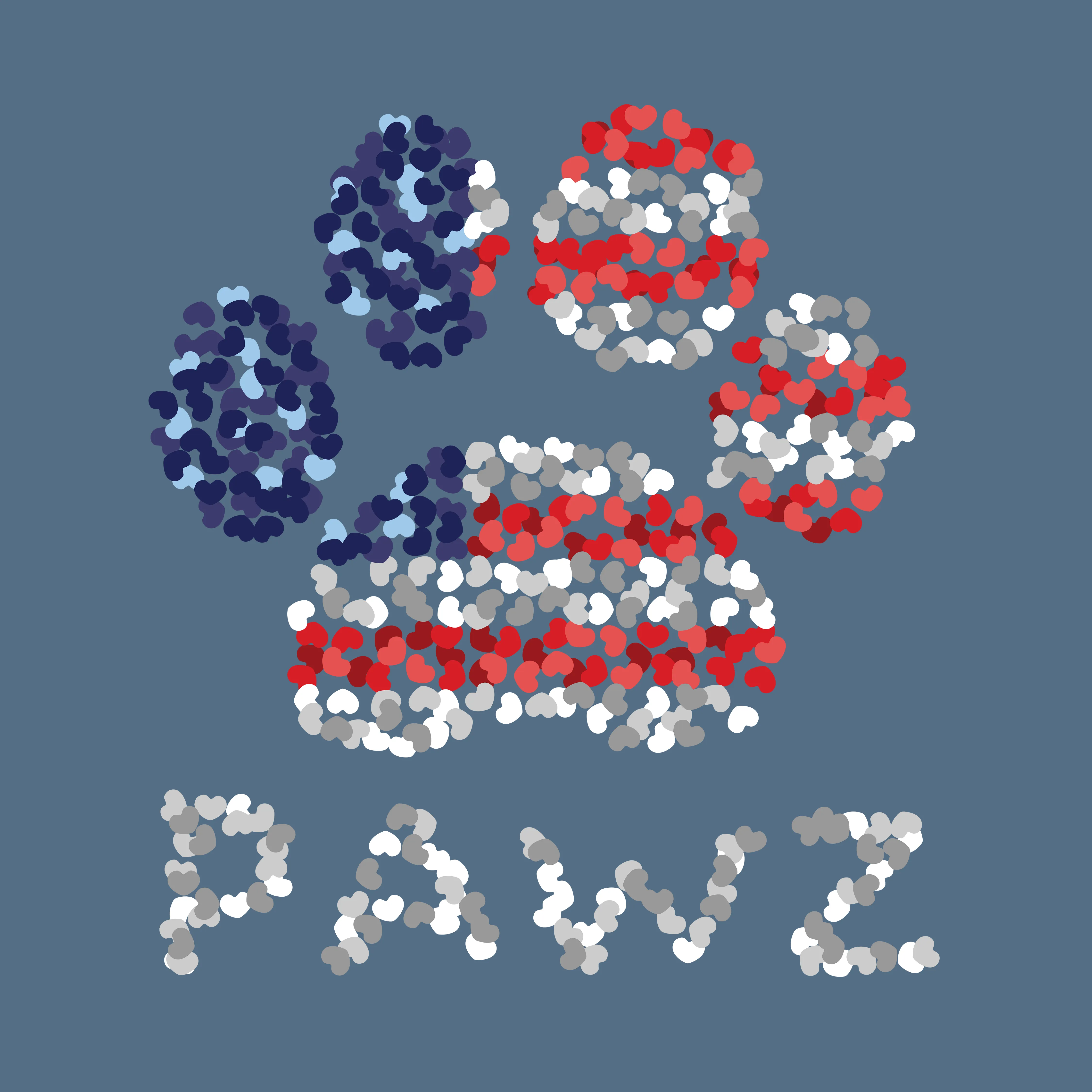 Heart Flag (Adult Short Sleeve T-Shirt) sold by PAWZ product image thumbnail 3