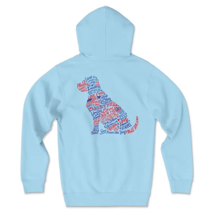 Dog Silhouette - Back Print (Adult Hoodie) sold by PAWZ