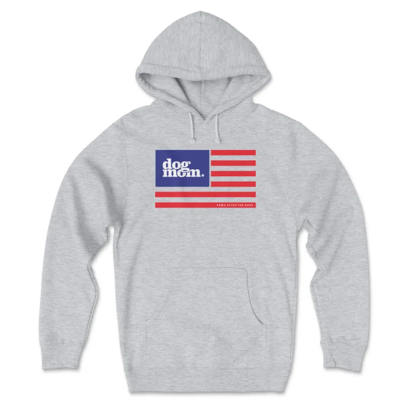Dog Mom Flag (Front Print) (Adult Hoodie) sold by PAWZ
