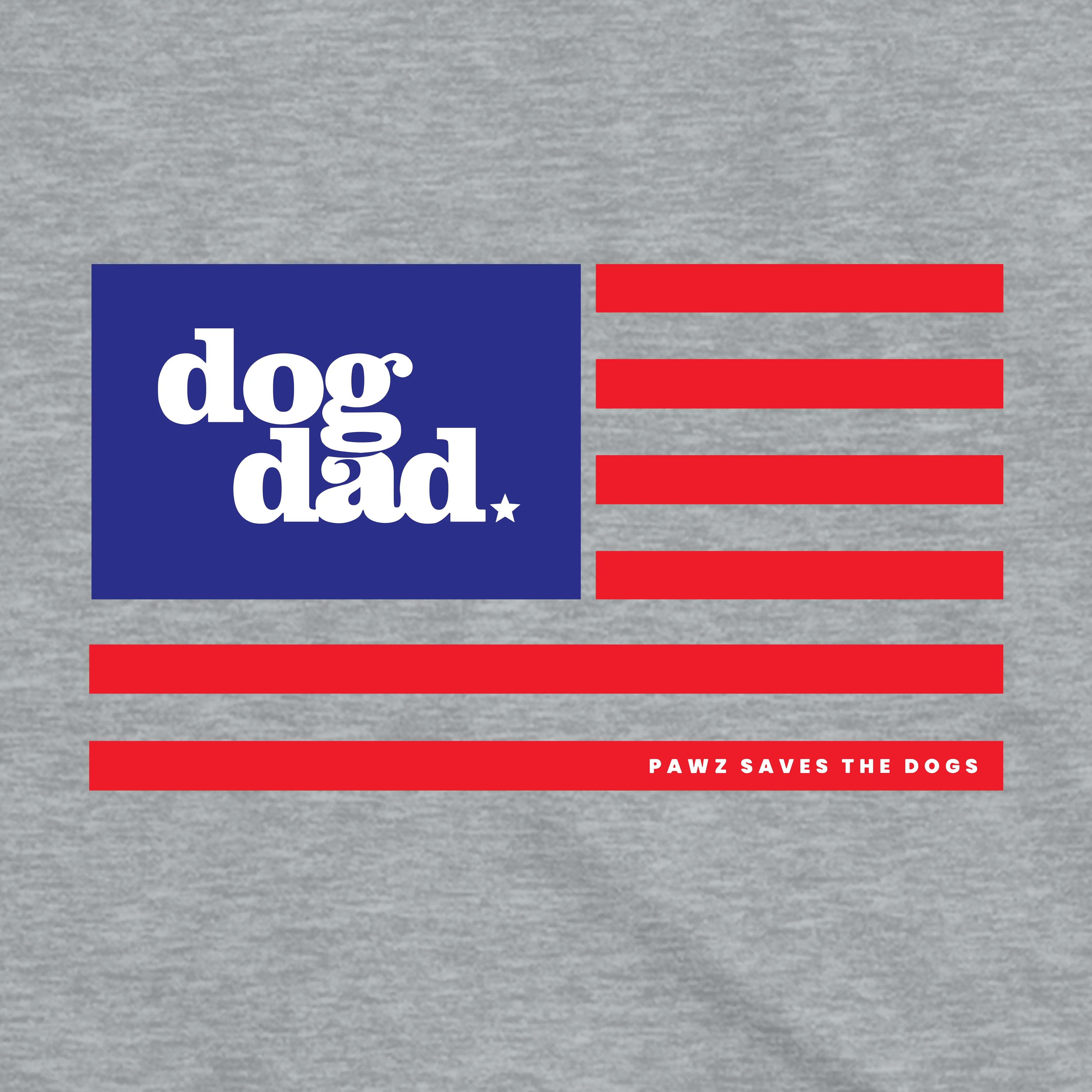 Dog Dad Flag (Adult Short Sleeve T-Shirt) sold by PAWZ product image thumbnail 2