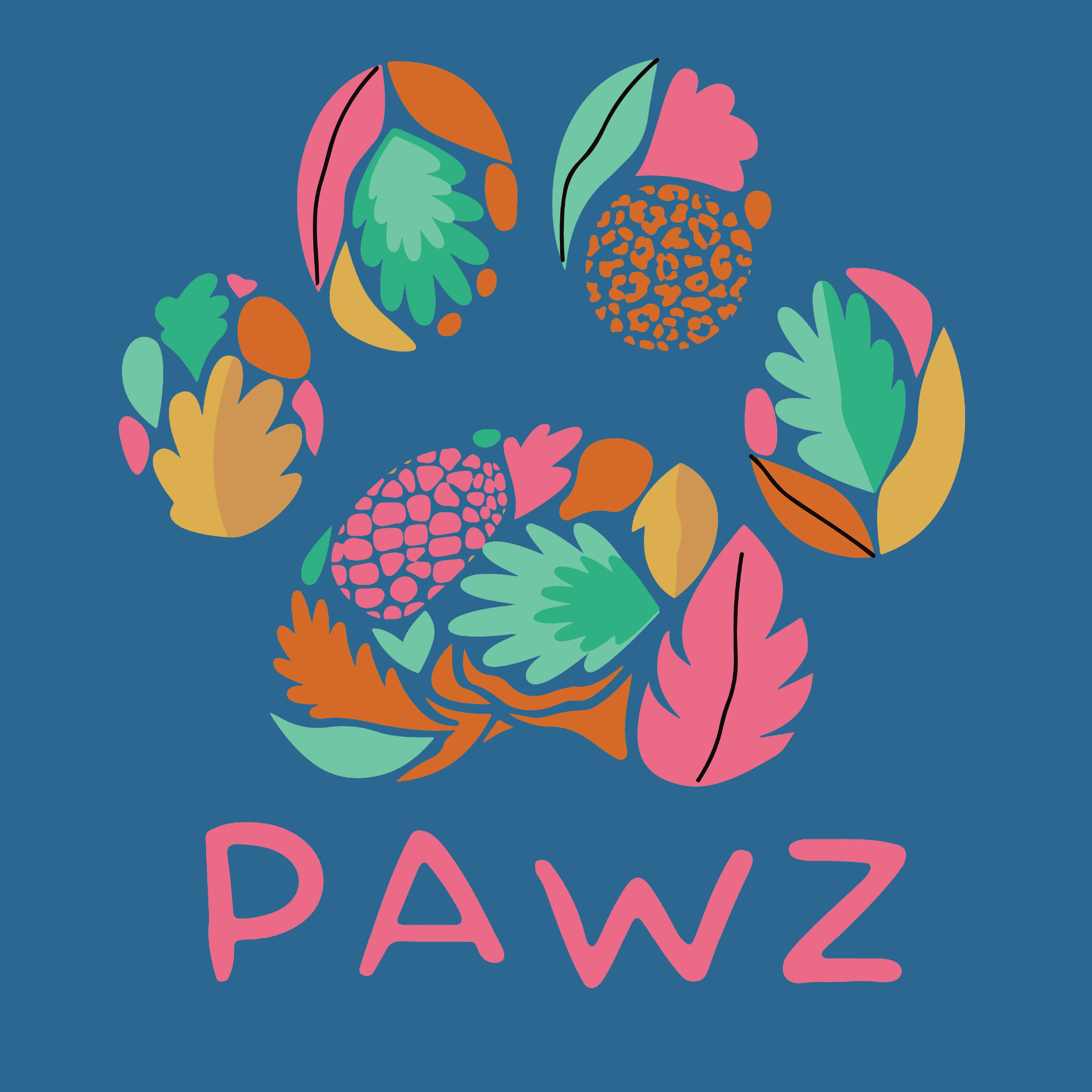 Colorful Leaves (Adult Short Sleeve T-Shirt) sold by PAWZ product image thumbnail 3