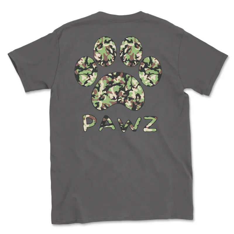 Woodland Camo (Adult Short Sleeve T-Shirt) sold by PAWZ
