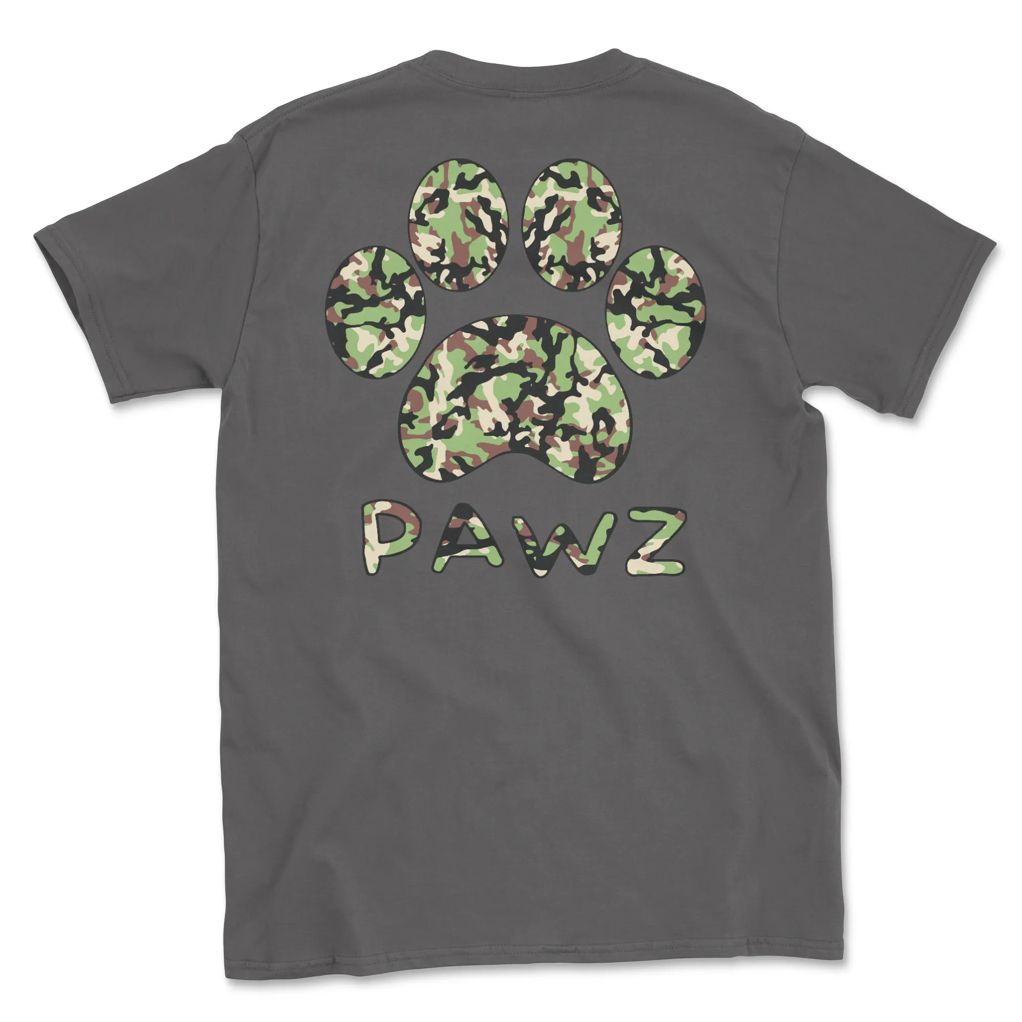 Woodland Camo (Adult Short Sleeve T-Shirt) sold by PAWZ