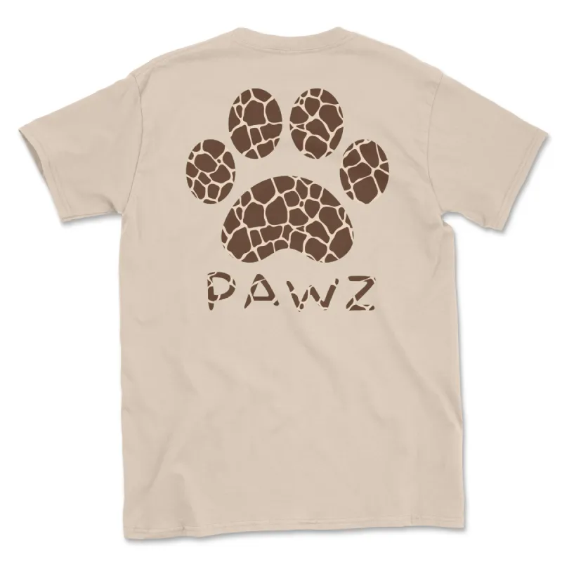 Giraffe Paw (Adult Short Sleeve T-Shirt) sold by PAWZ