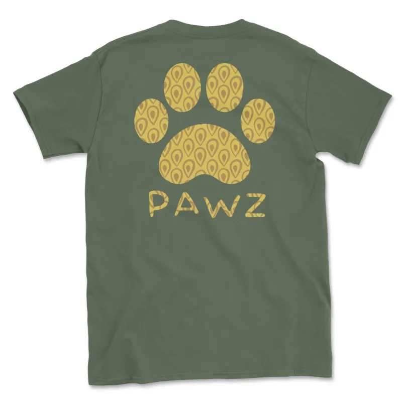 Tiki Paw (Adult Short Sleeve T-Shirt) sold by PAWZ