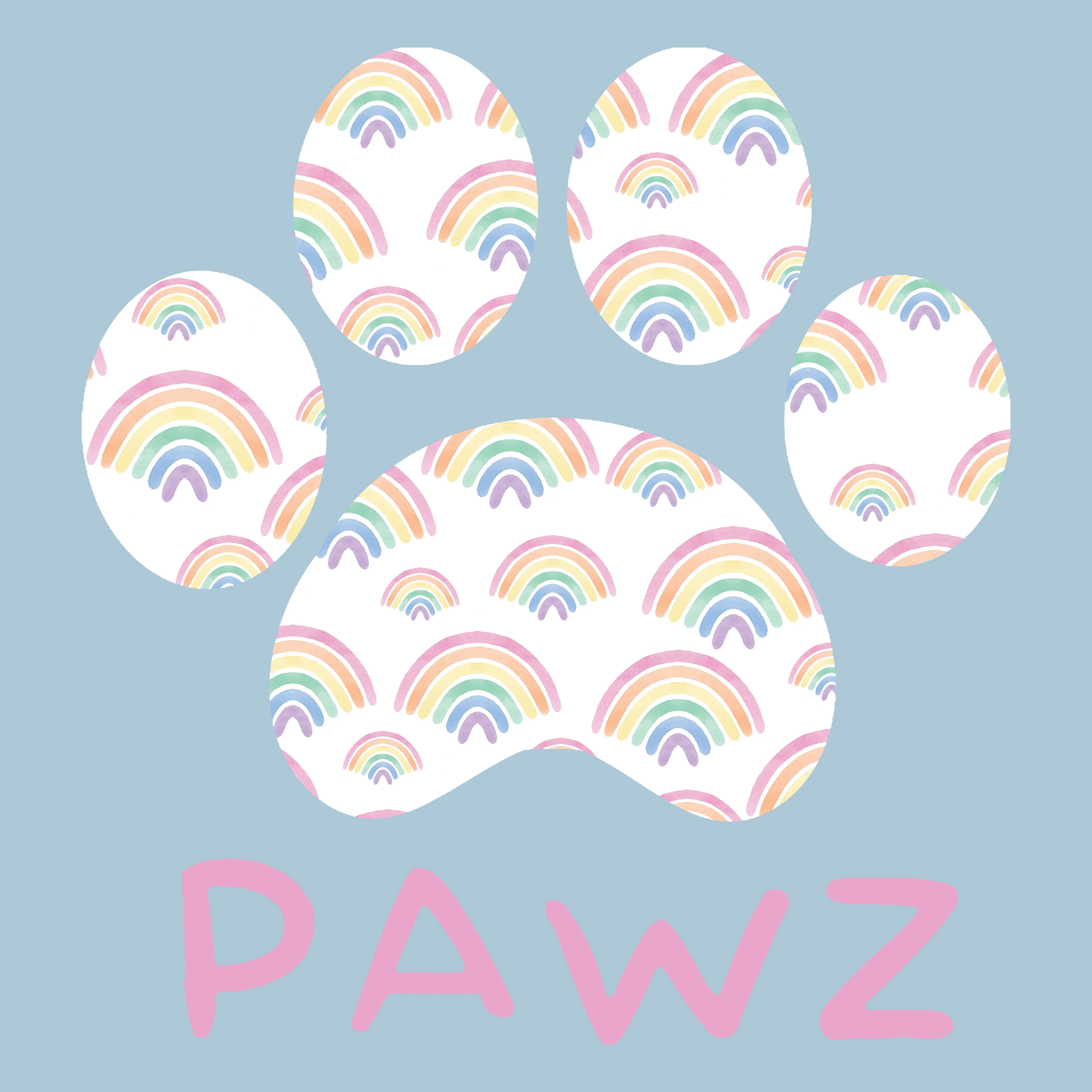 Rainbow Pawz (Adult Short Sleeve T-Shirt) sold by PAWZ product image thumbnail 3
