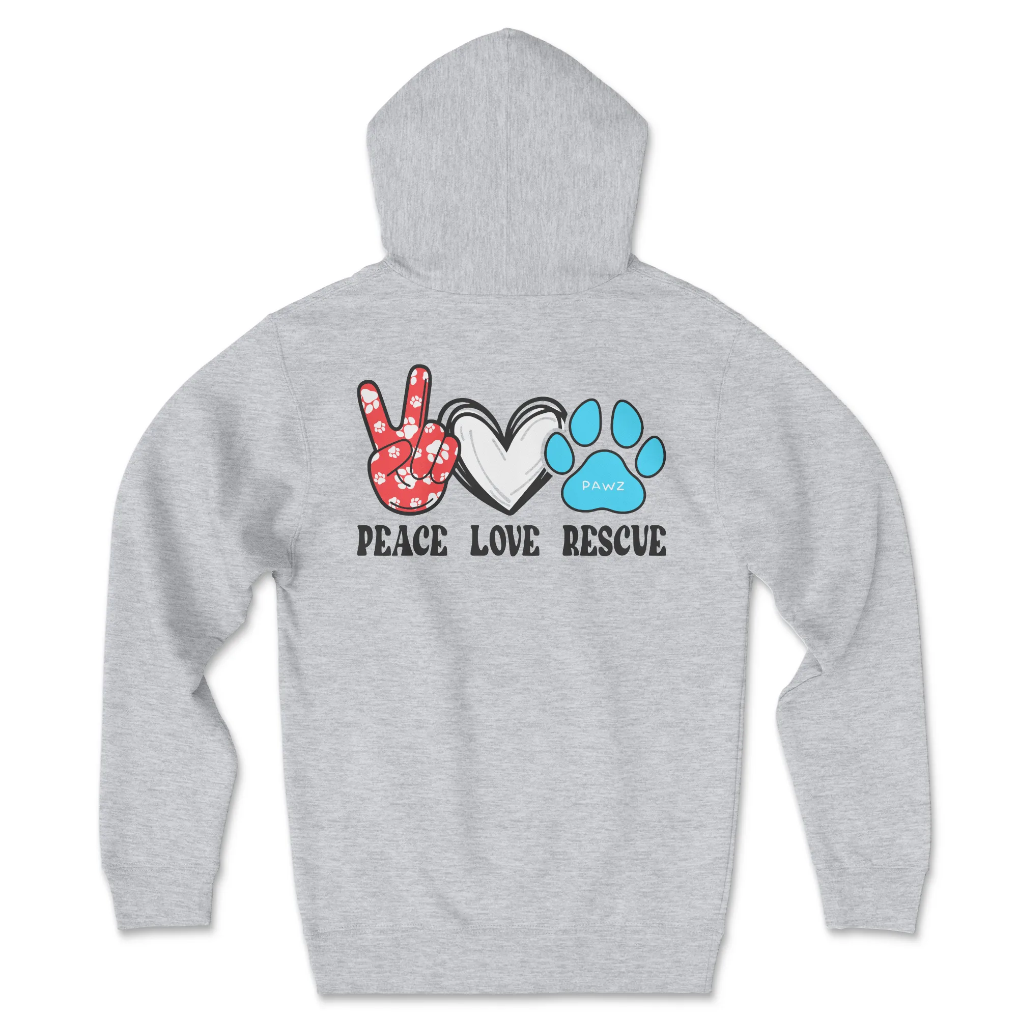 Peace, Love, Pawz (Adult Hoodie) sold by PAWZ
