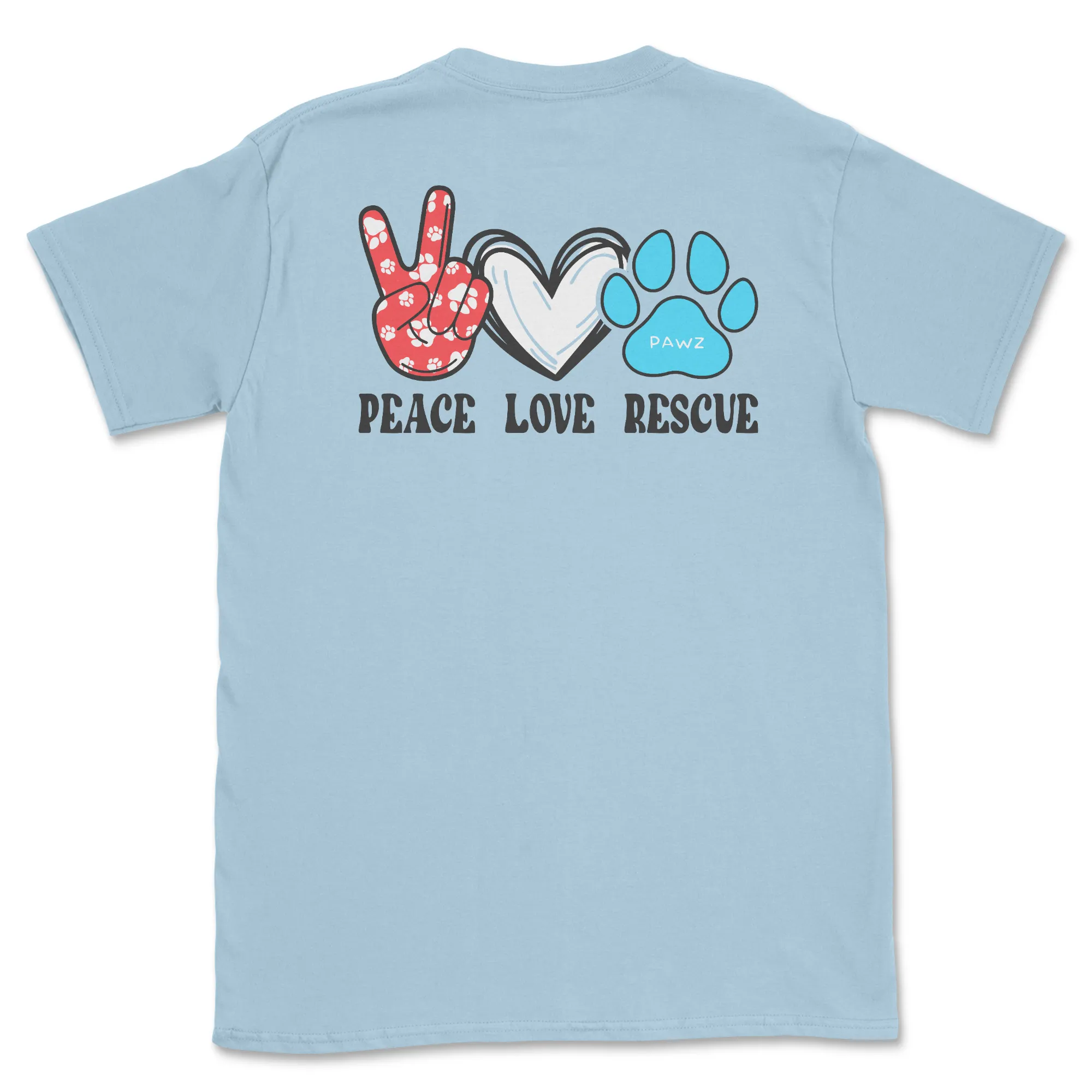 Peace, Love, Pawz (Adult Short Sleeve T-Shirt) sold by PAWZ