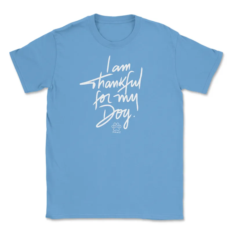 I'm Thankful - Carolina Blue (Adult Short Sleeve T-Shirt) sold by PAWZ