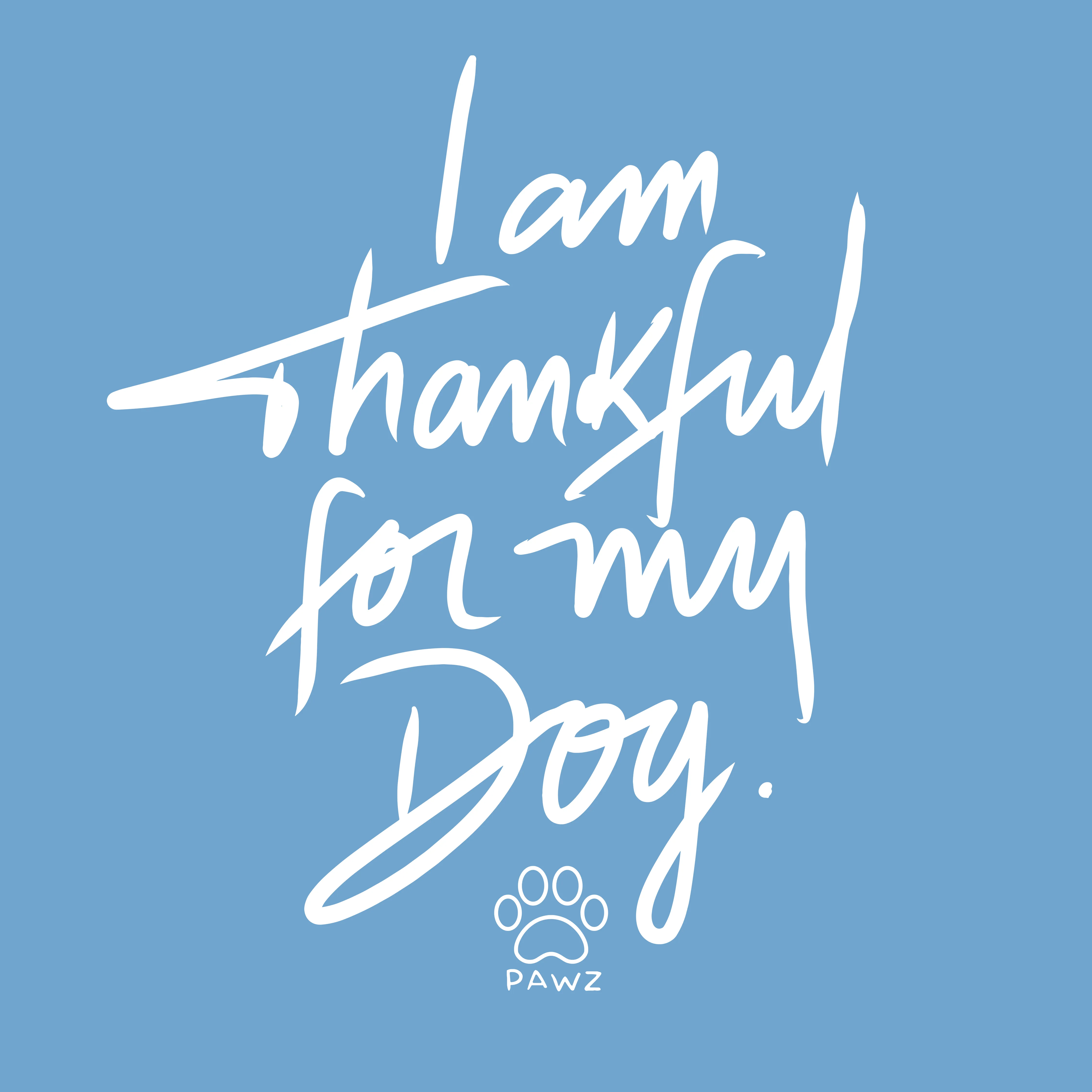I'm Thankful - Carolina Blue (Adult Short Sleeve T-Shirt) sold by PAWZ product image thumbnail 2