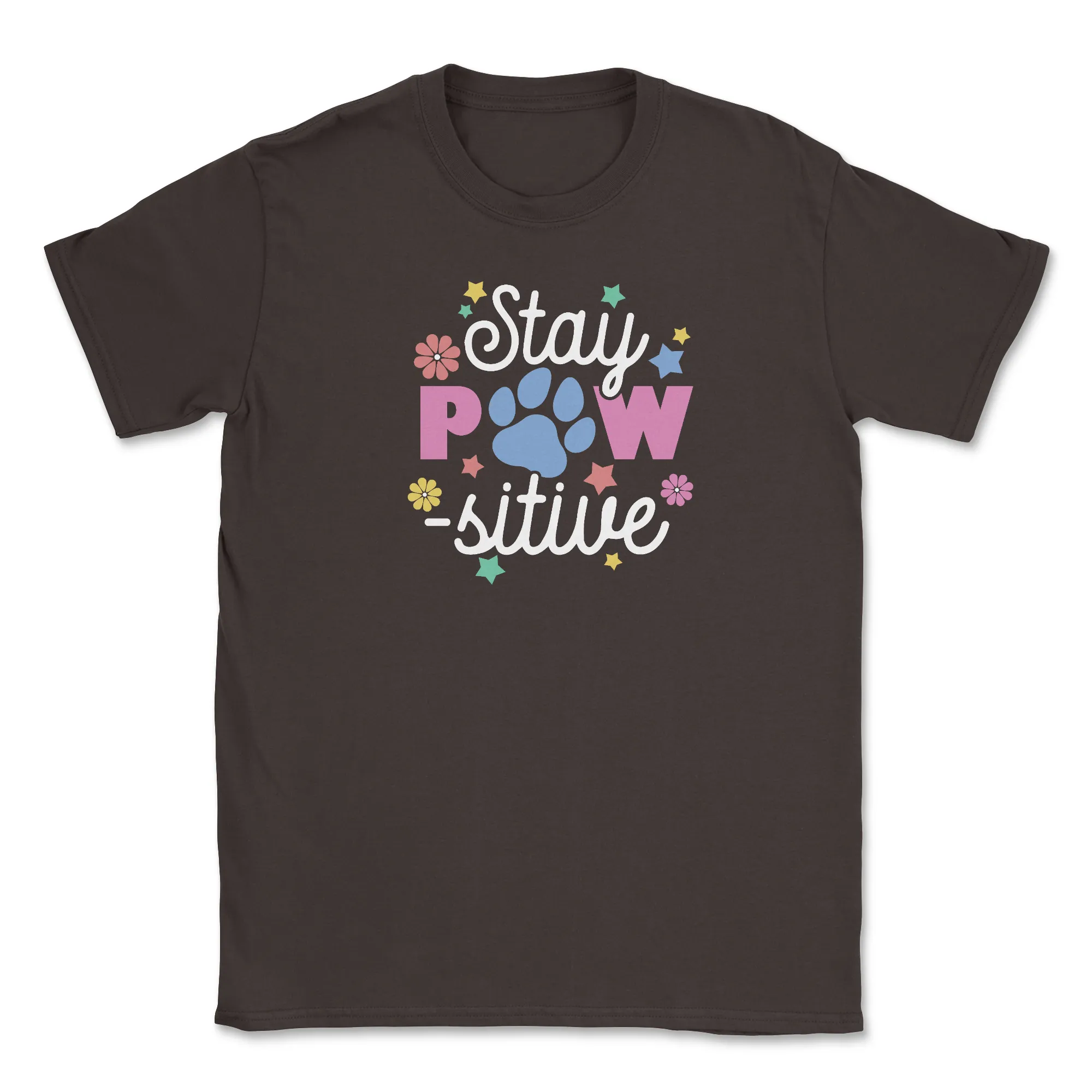 Stay Pawsitive (Adult Short Sleeve T-Shirt) sold by PAWZ