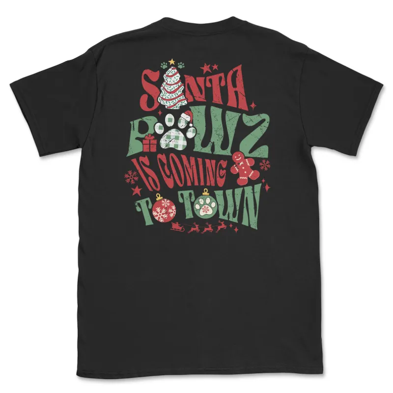 Santa Pawz (Adult Short Sleeve T-Shirt) sold by PAWZ