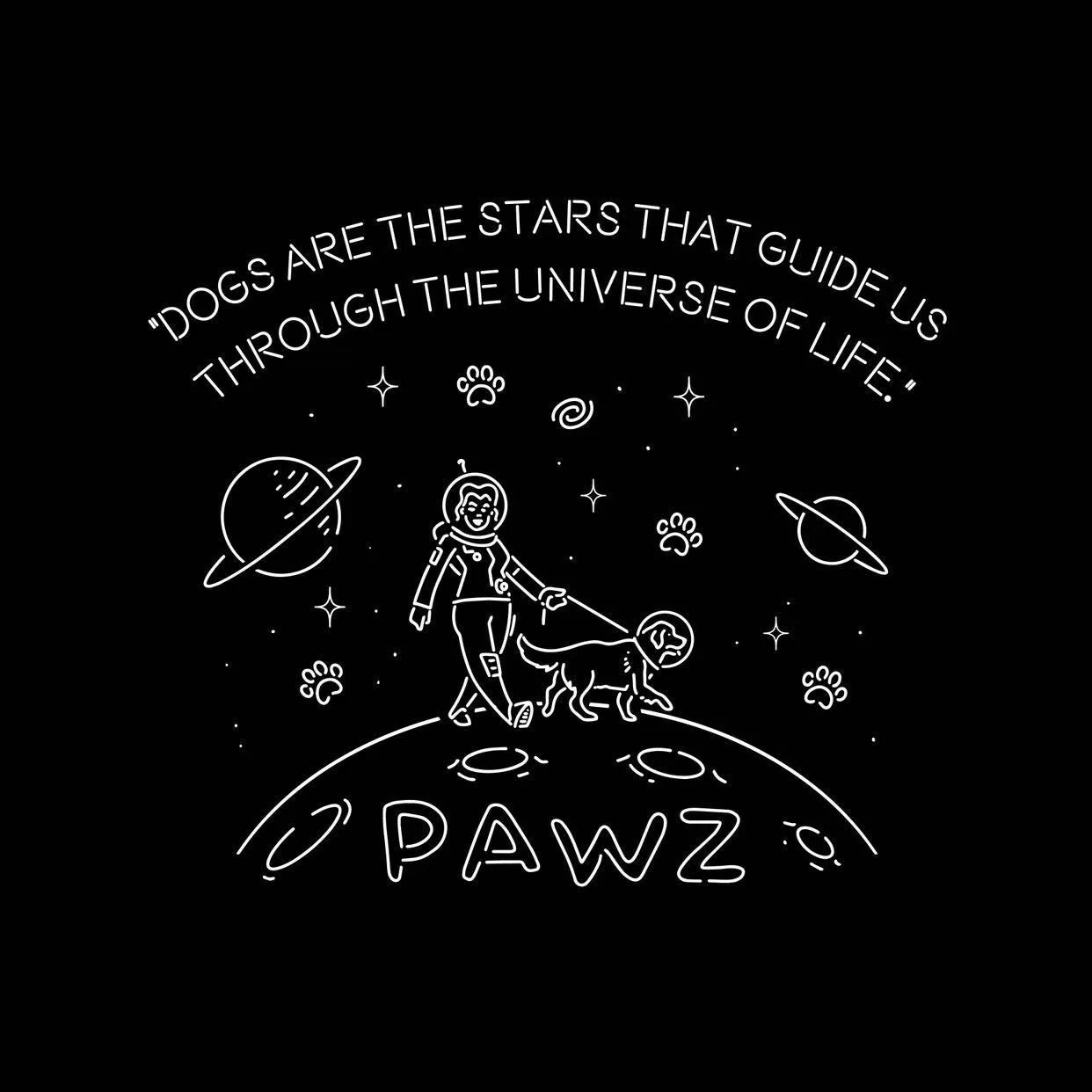 Moon Walks Front Print (Adult Hoodie) sold by PAWZ product image thumbnail 2