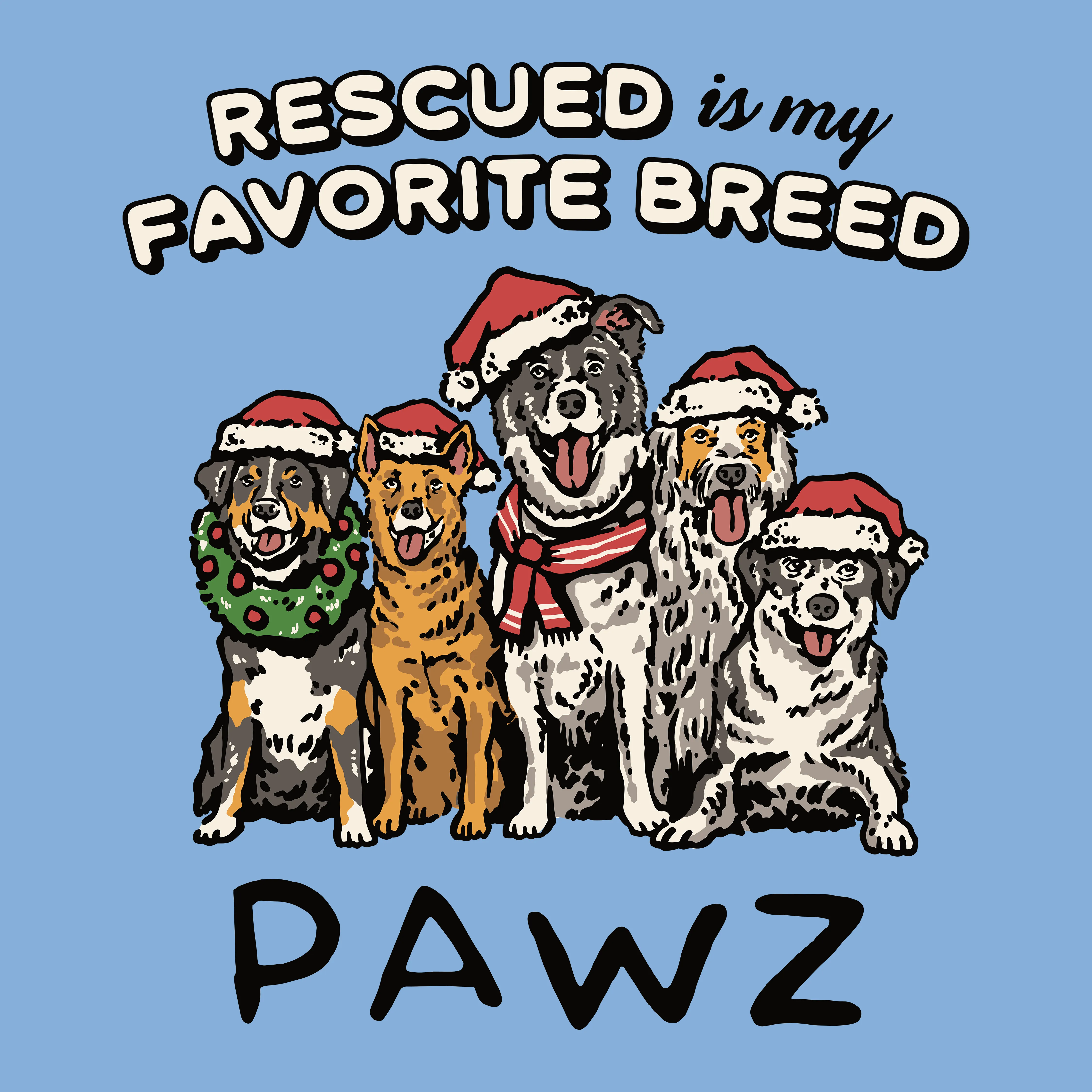 Rescued Breed (Adult Hoodie) sold by PAWZ product image thumbnail 3