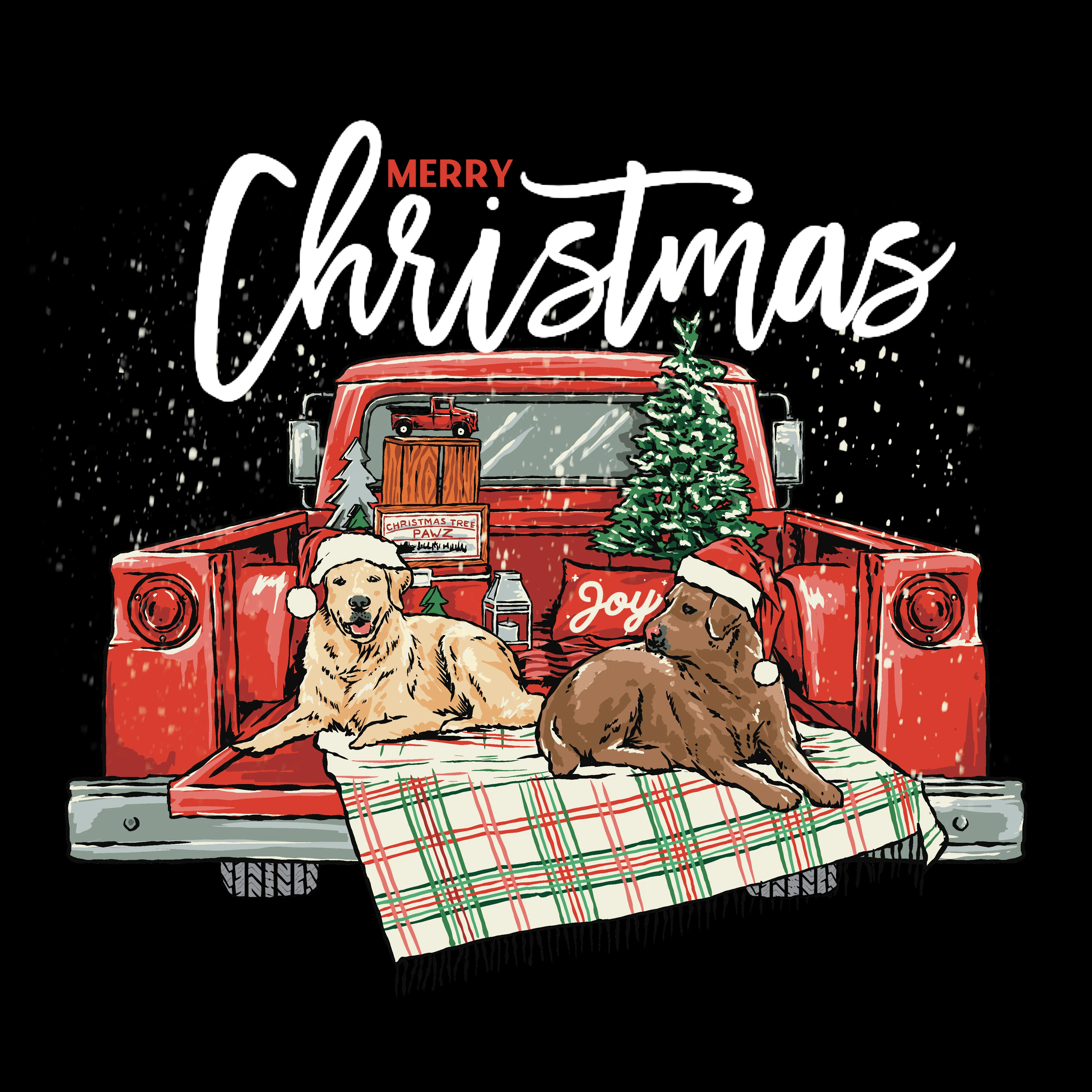 Christmas Truck (Adult Hoodie) sold by PAWZ product image thumbnail 3