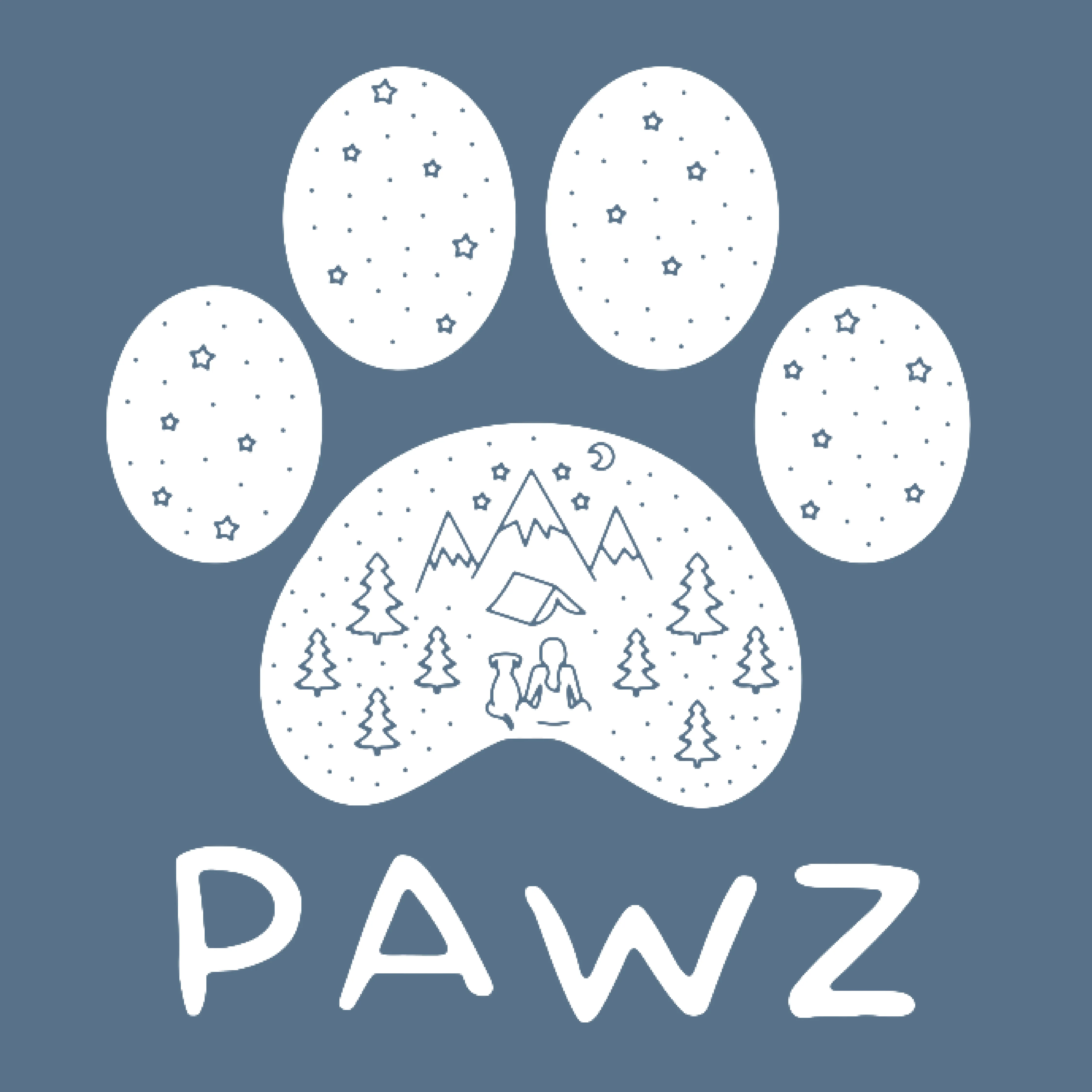Winter Camping Paw (Adult Hoodie) sold by PAWZ product image thumbnail 3