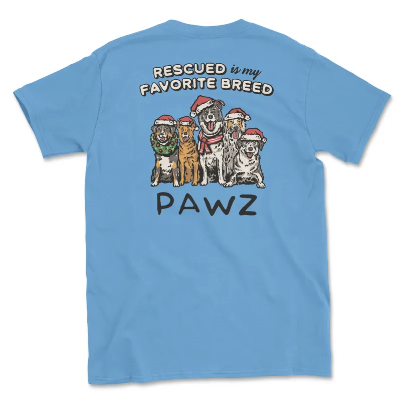 Rescued Breed (Adult Short Sleeve T-Shirt) sold by PAWZ