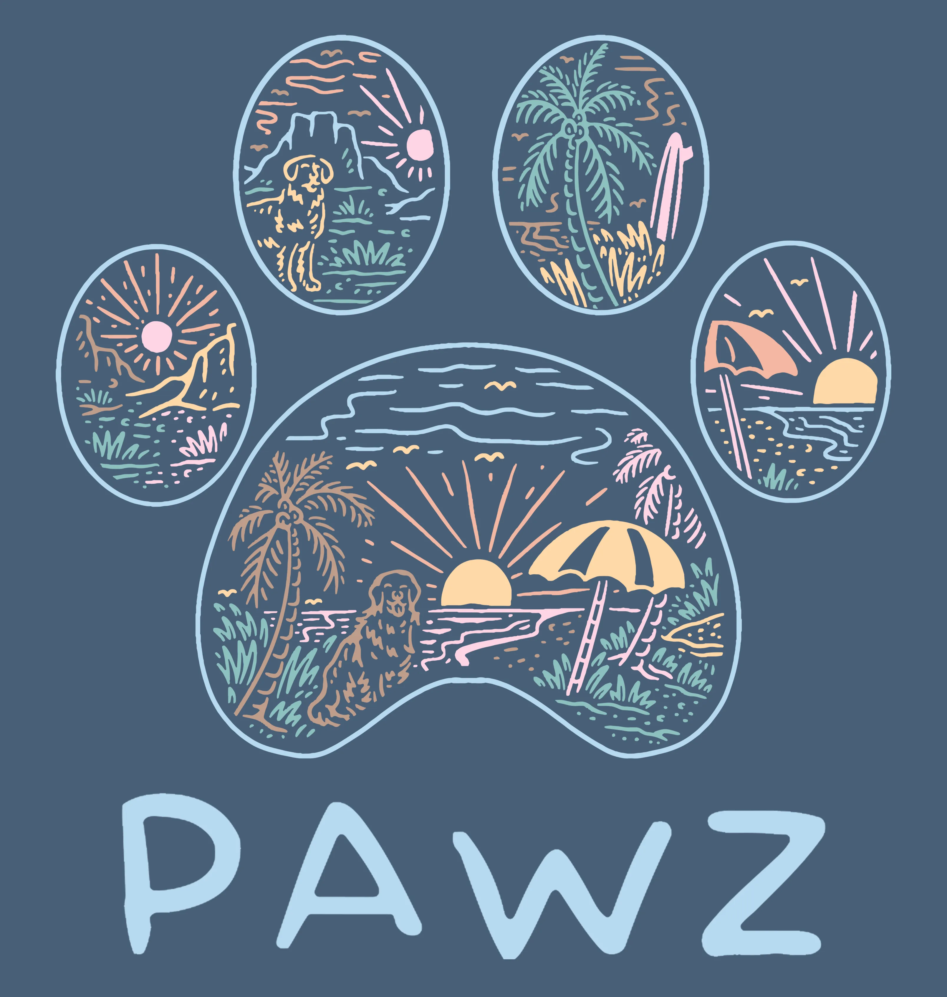 Beach Outline (Adult Hoodie) sold by PAWZ product image thumbnail 3