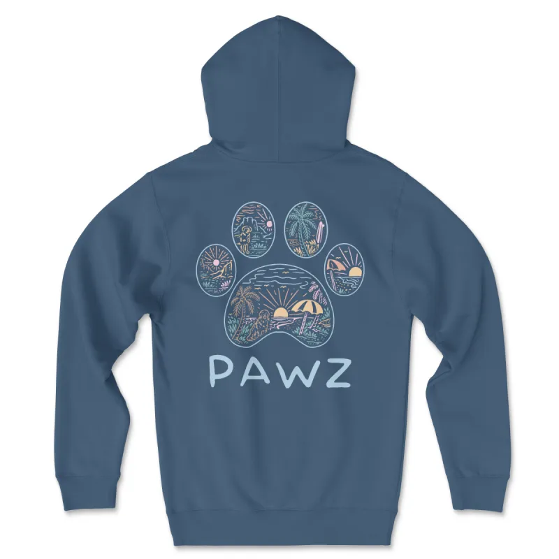 Beach Outline (Adult Hoodie) sold by PAWZ