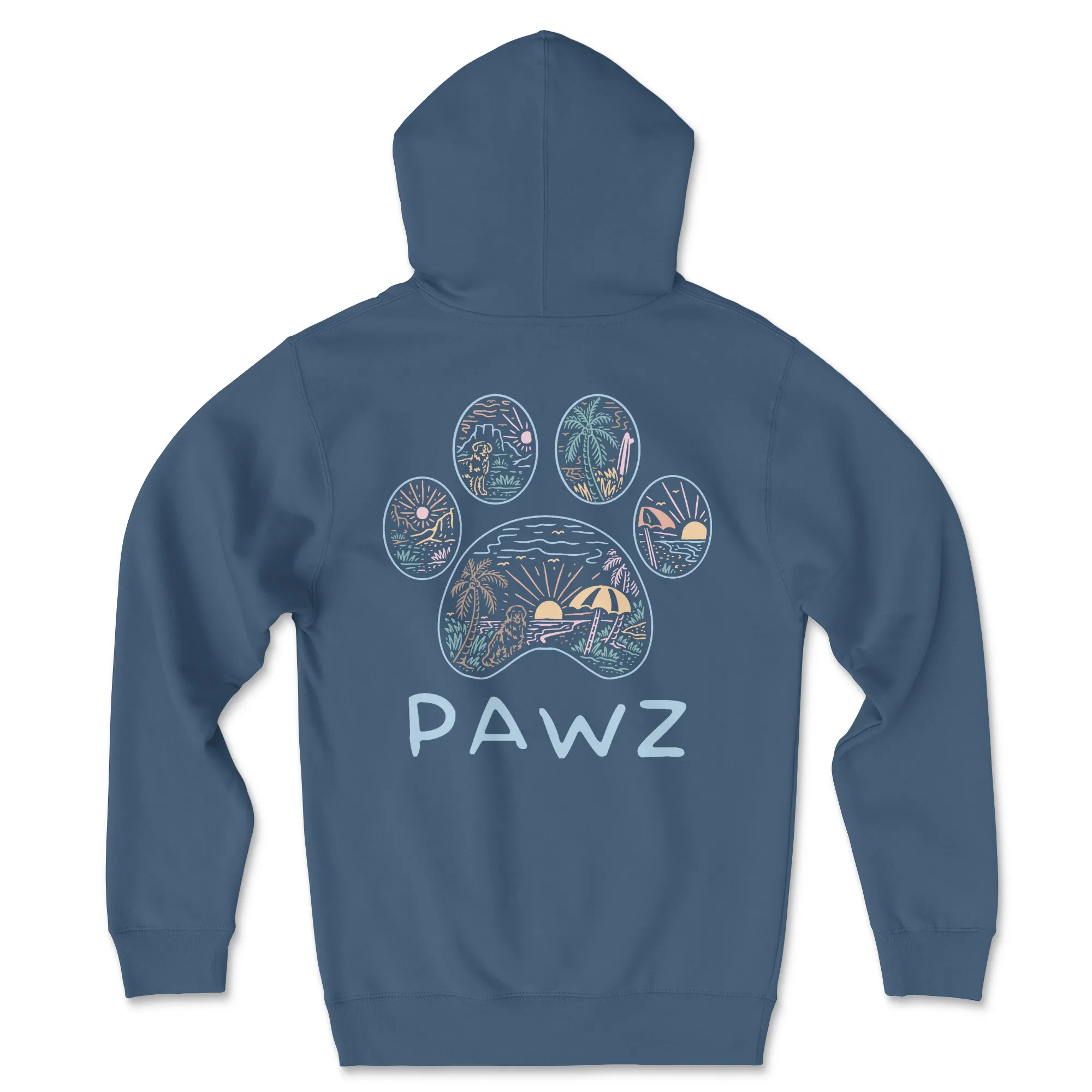 Beach Outline (Adult Hoodie) sold by PAWZ