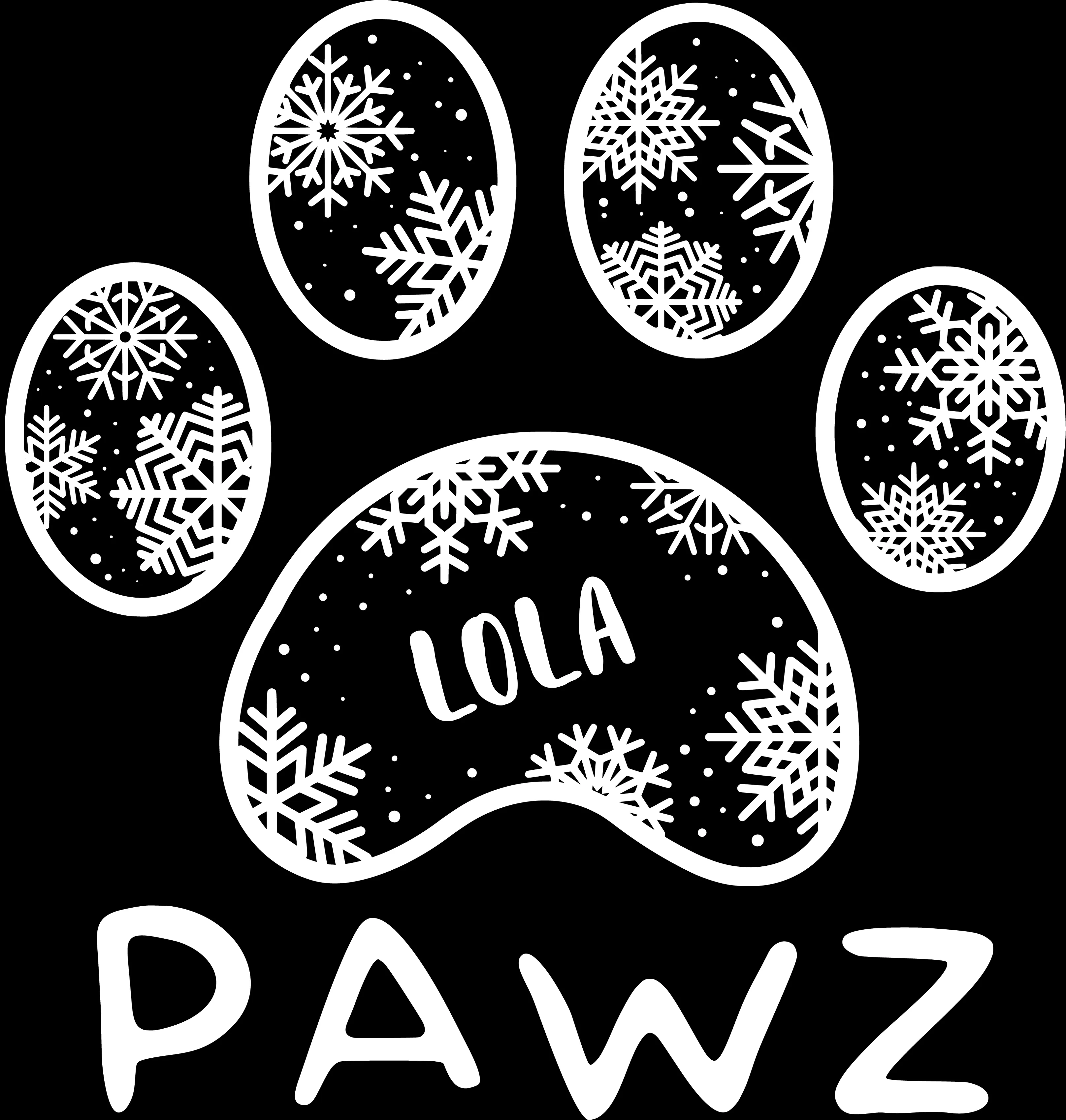 Lola Snowflake (Adult Hoodie) sold by PAWZ product image thumbnail 3