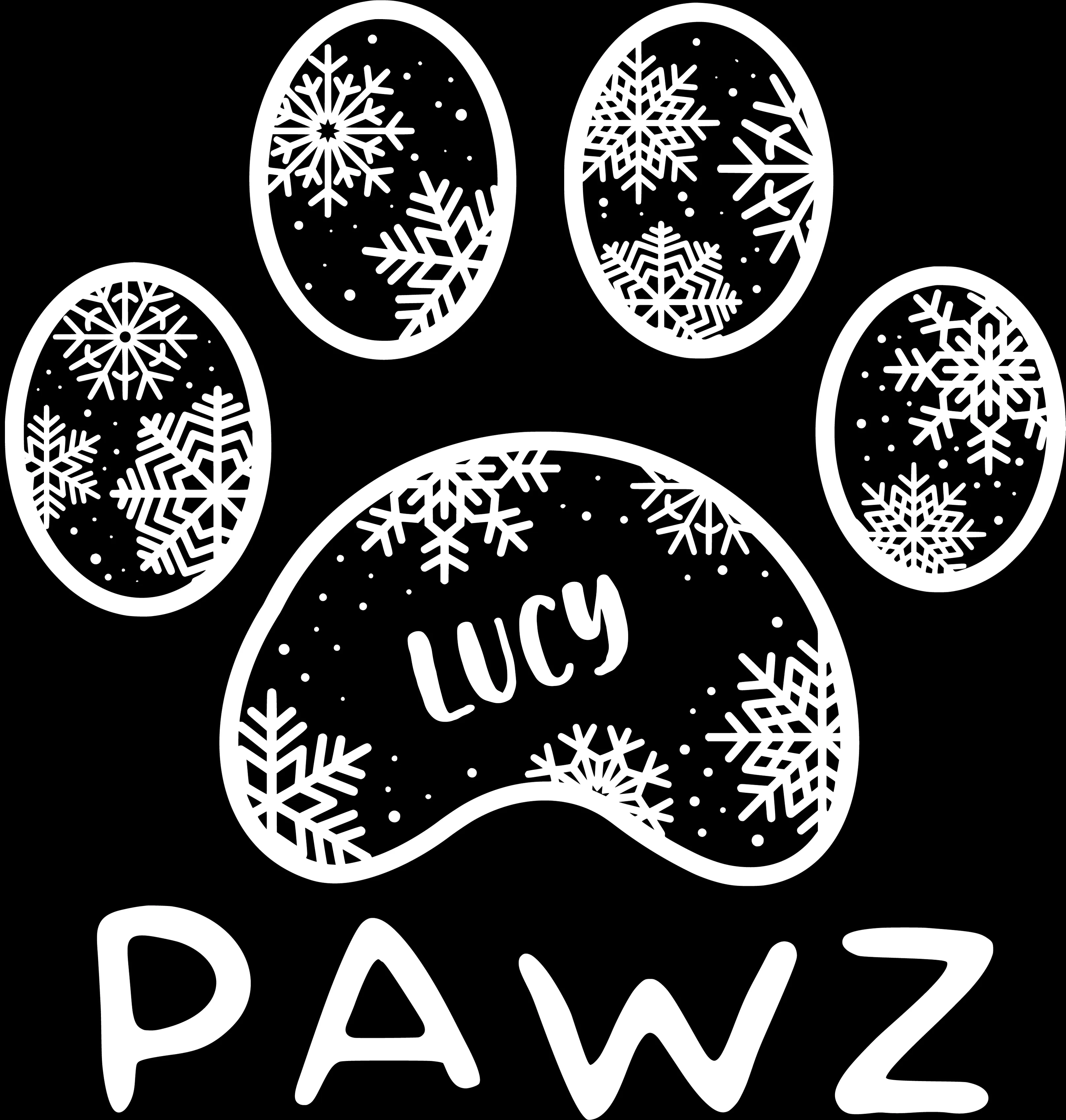 Lucy Snowflake (Adult Short Sleeve T-Shirt) sold by PAWZ product image thumbnail 3