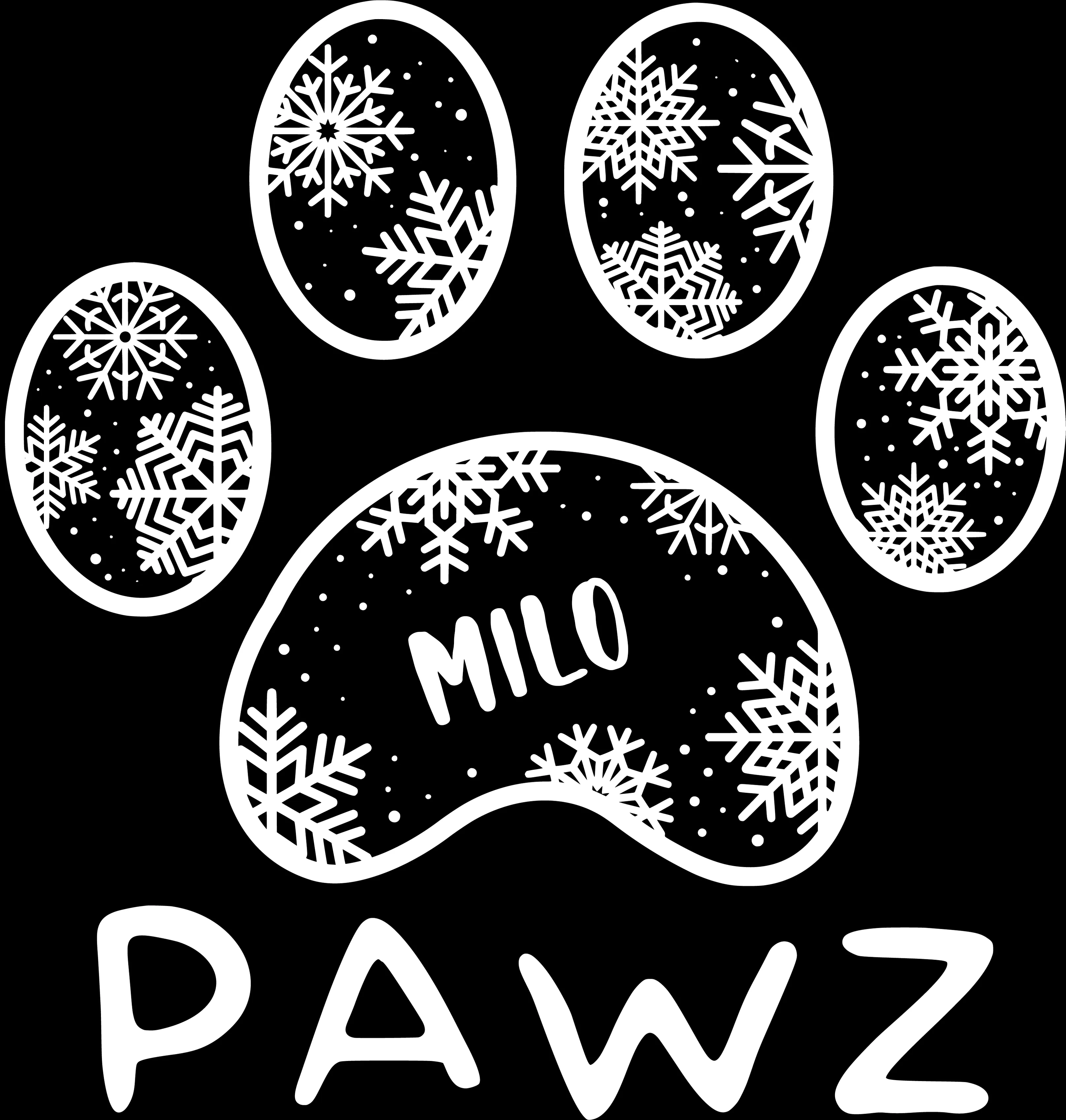 Milo Snowflake (Adult Short Sleeve T-Shirt) sold by PAWZ product image thumbnail 3