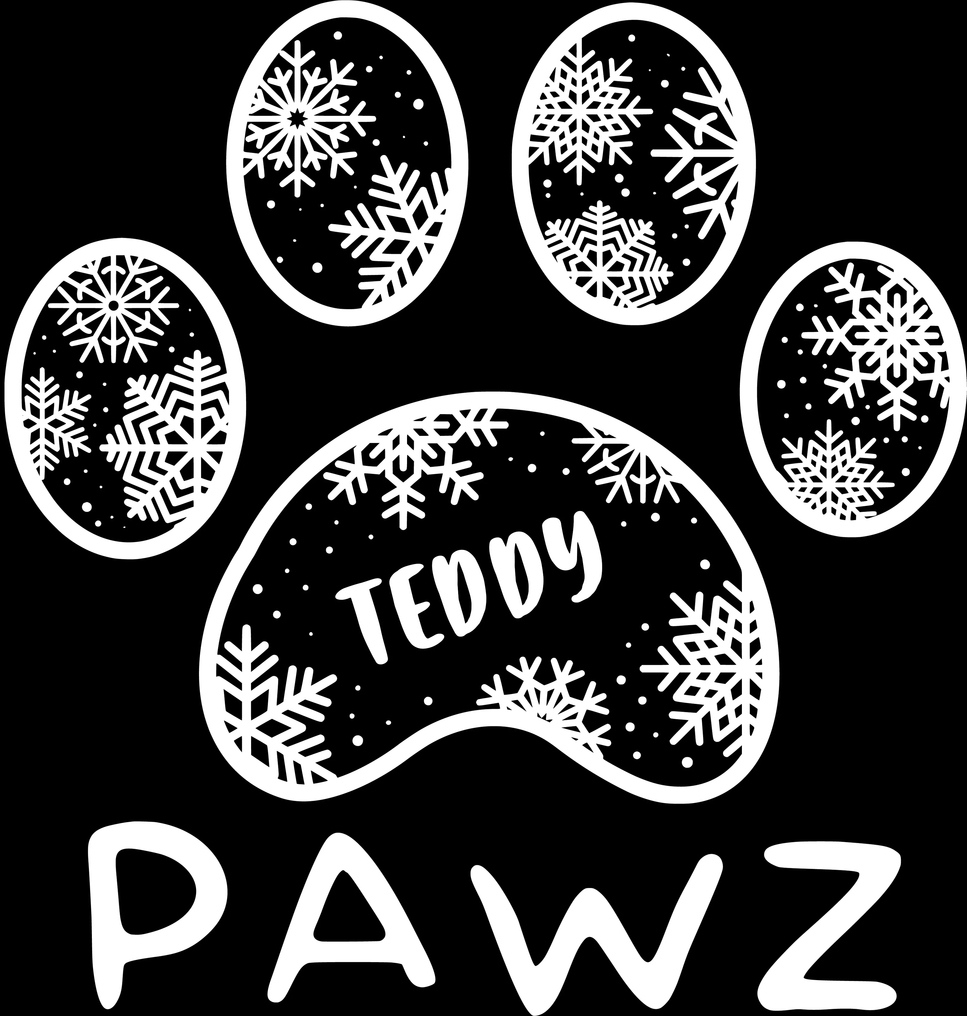 Teddy Snowflake (Adult Short Sleeve T-Shirt) sold by PAWZ product image thumbnail 3