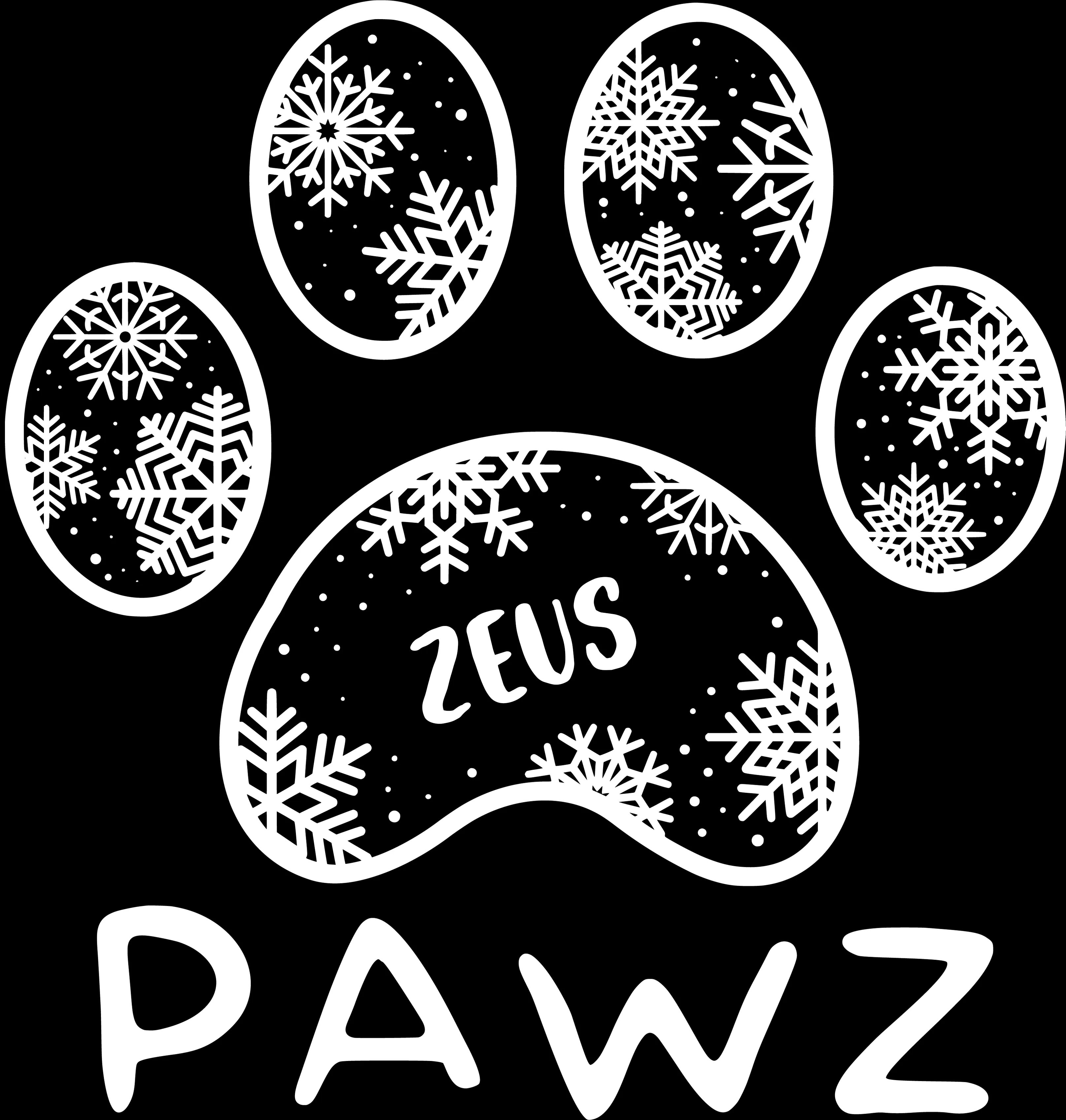 Zeus Snowflake (Adult Short Sleeve T-Shirt) sold by PAWZ product image thumbnail 3