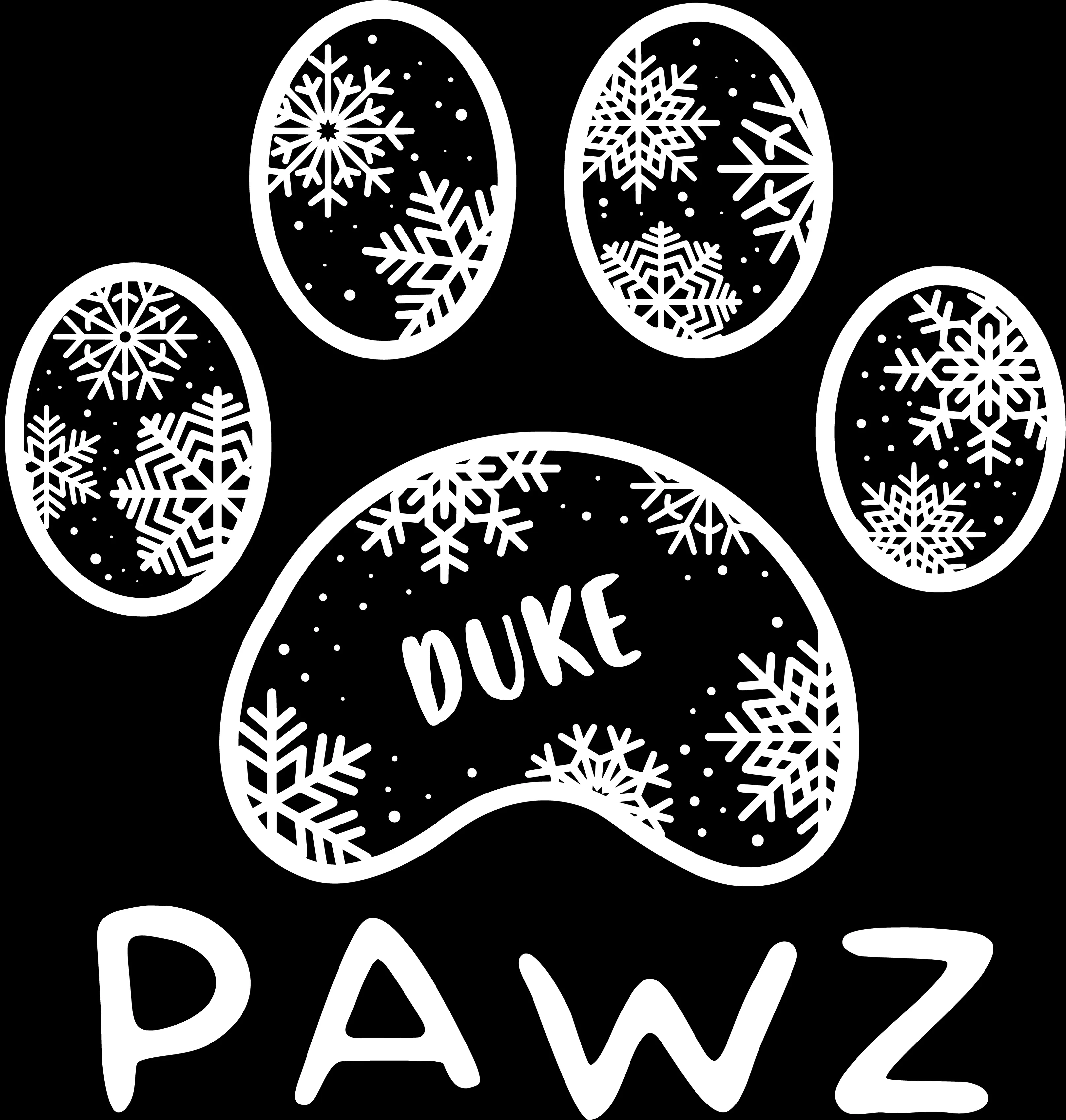 Duke Snowflake (Adult Short Sleeve T-Shirt) sold by PAWZ product image thumbnail 3