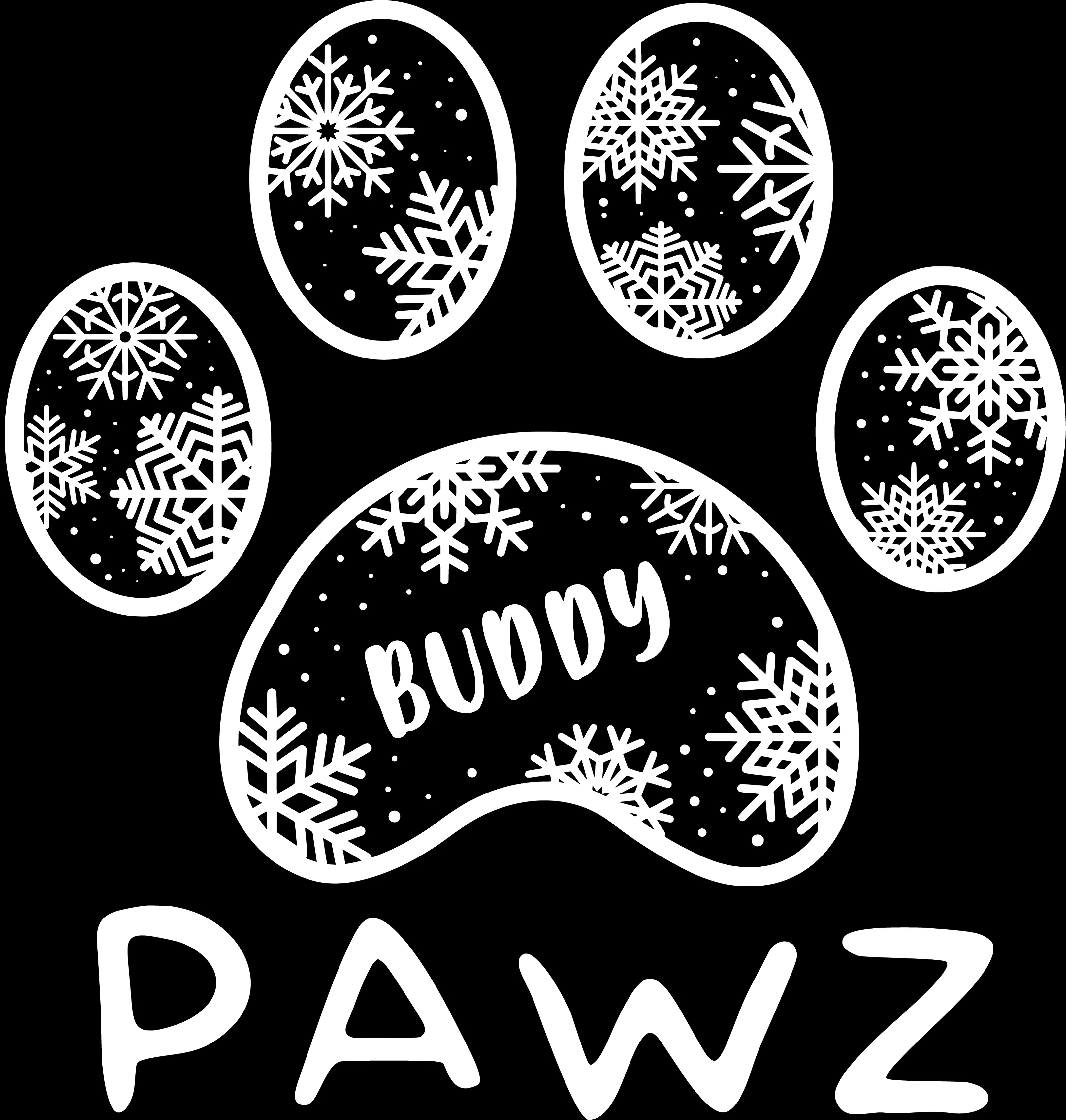 Buddy Snowflake (Adult Short Sleeve T-Shirt) sold by PAWZ product image thumbnail 2