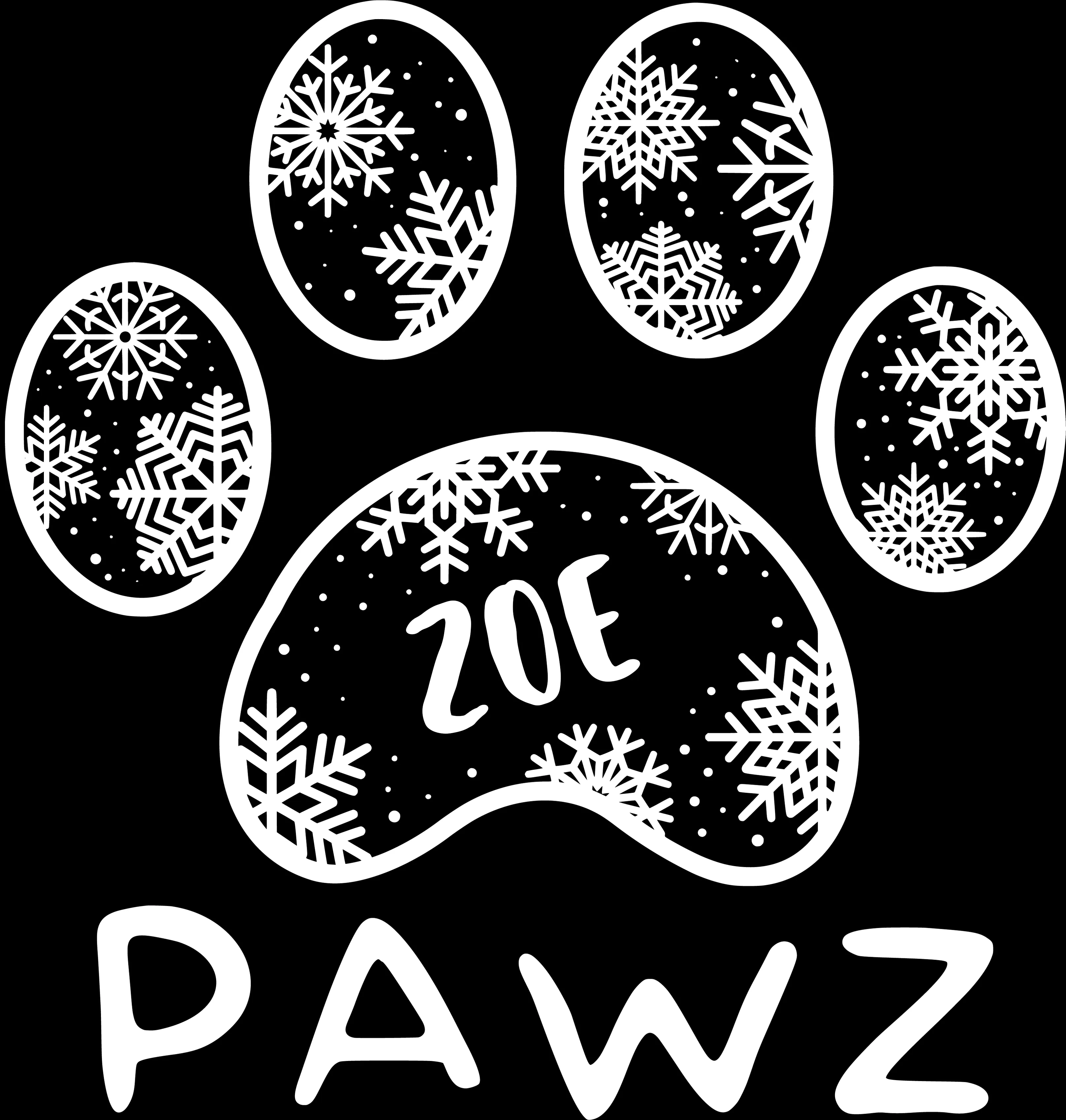 Zoe Snowflake (Adult Short Sleeve T-Shirt) sold by PAWZ product image thumbnail 3