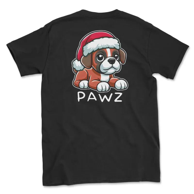 Boxer Christmas (Adult Short Sleeve T-Shirt) sold by PAWZ