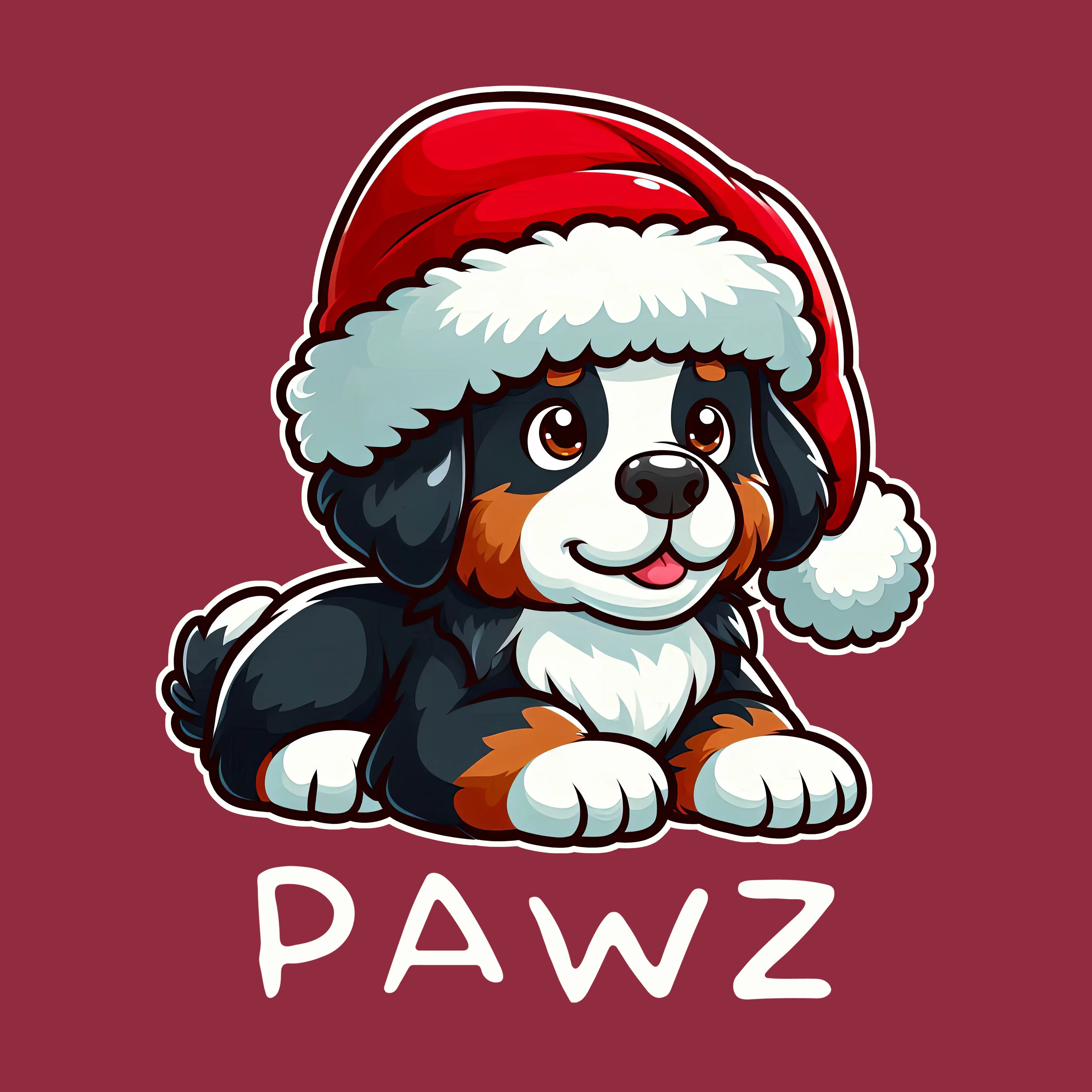 Bernese Christmas (Adult Short Sleeve T-Shirt) sold by PAWZ product image thumbnail 3