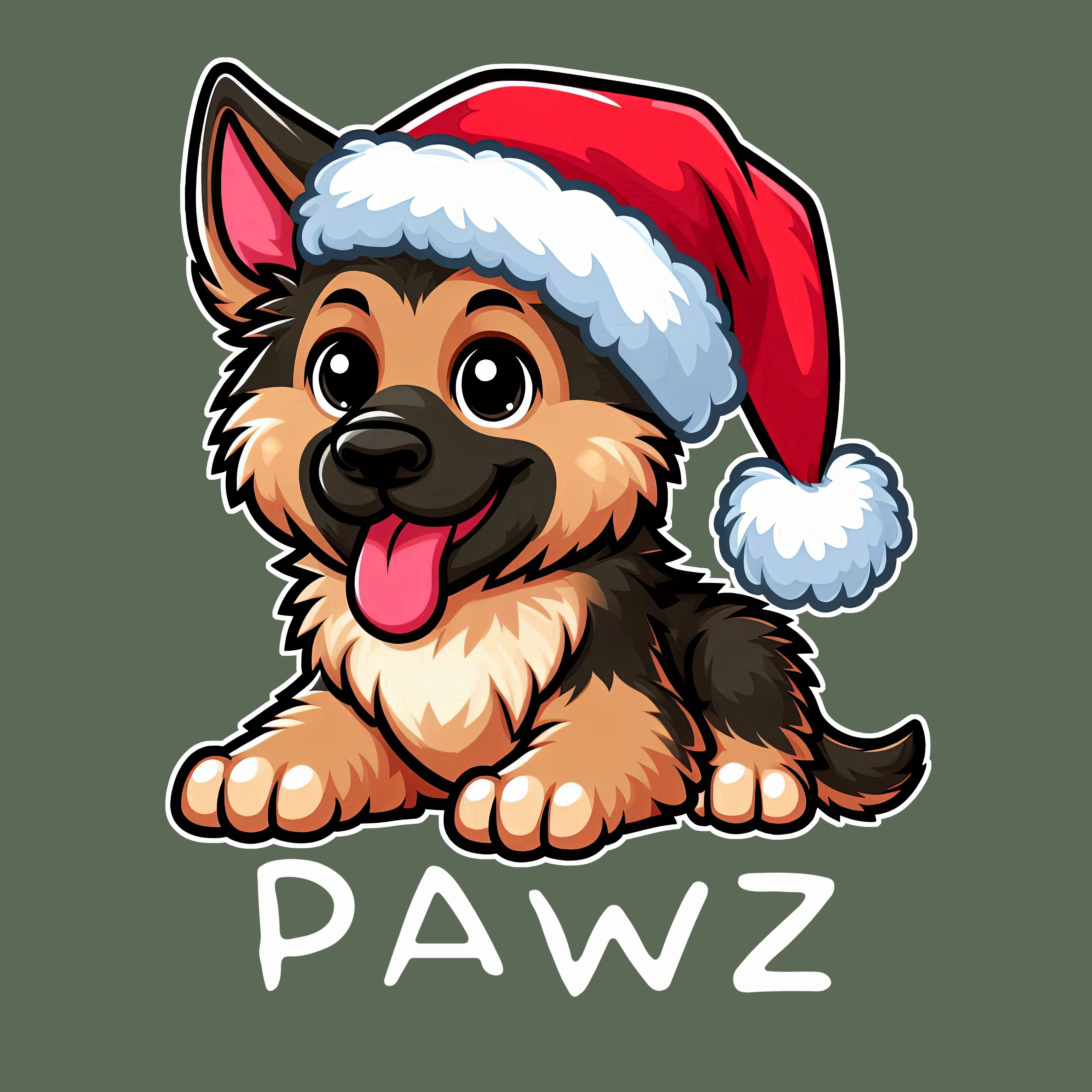 German Shepherd Christmas (Adult Hoodie) sold by PAWZ product image thumbnail 3