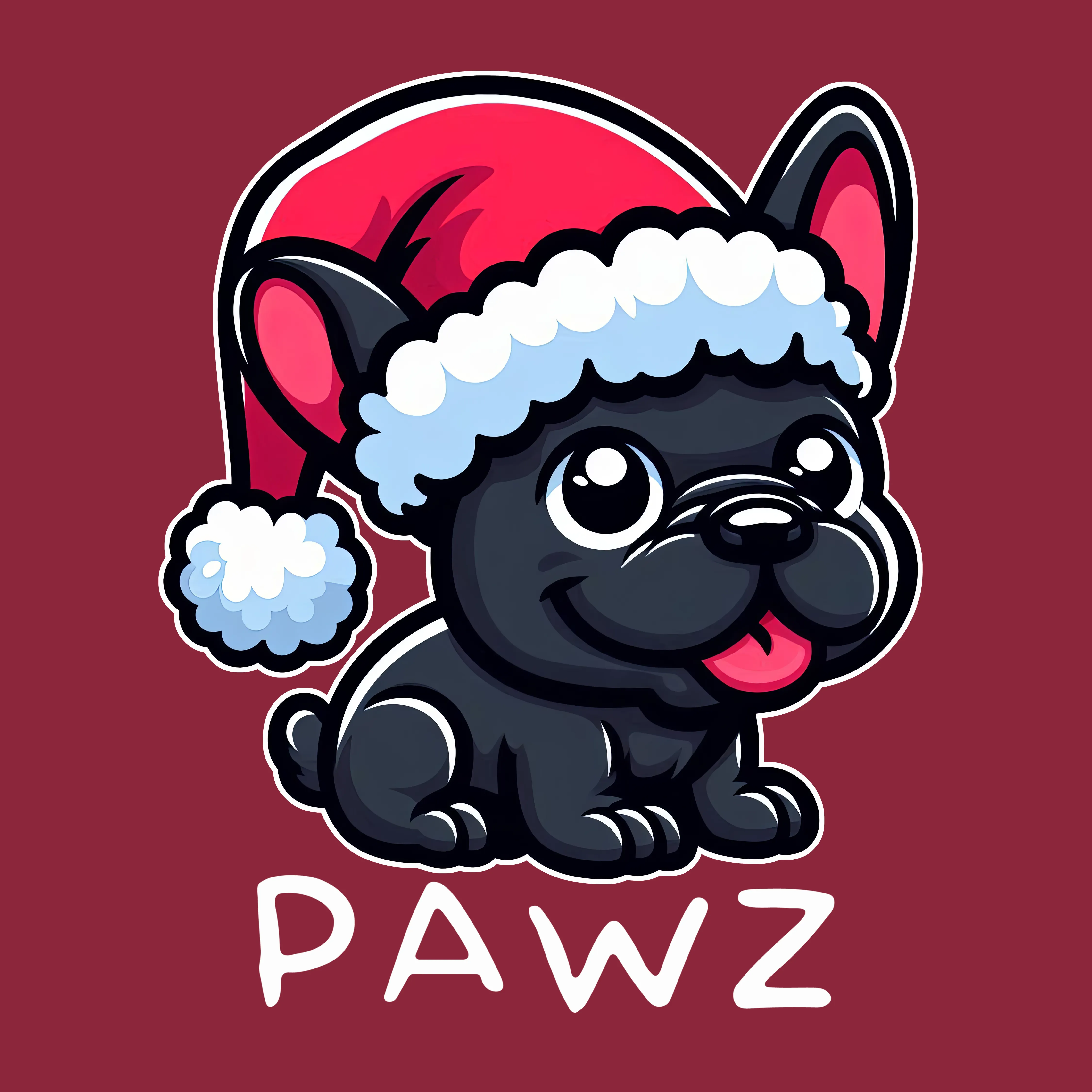 Frenchie Christmas (Adult Short Sleeve T-Shirt) sold by PAWZ product image thumbnail 3