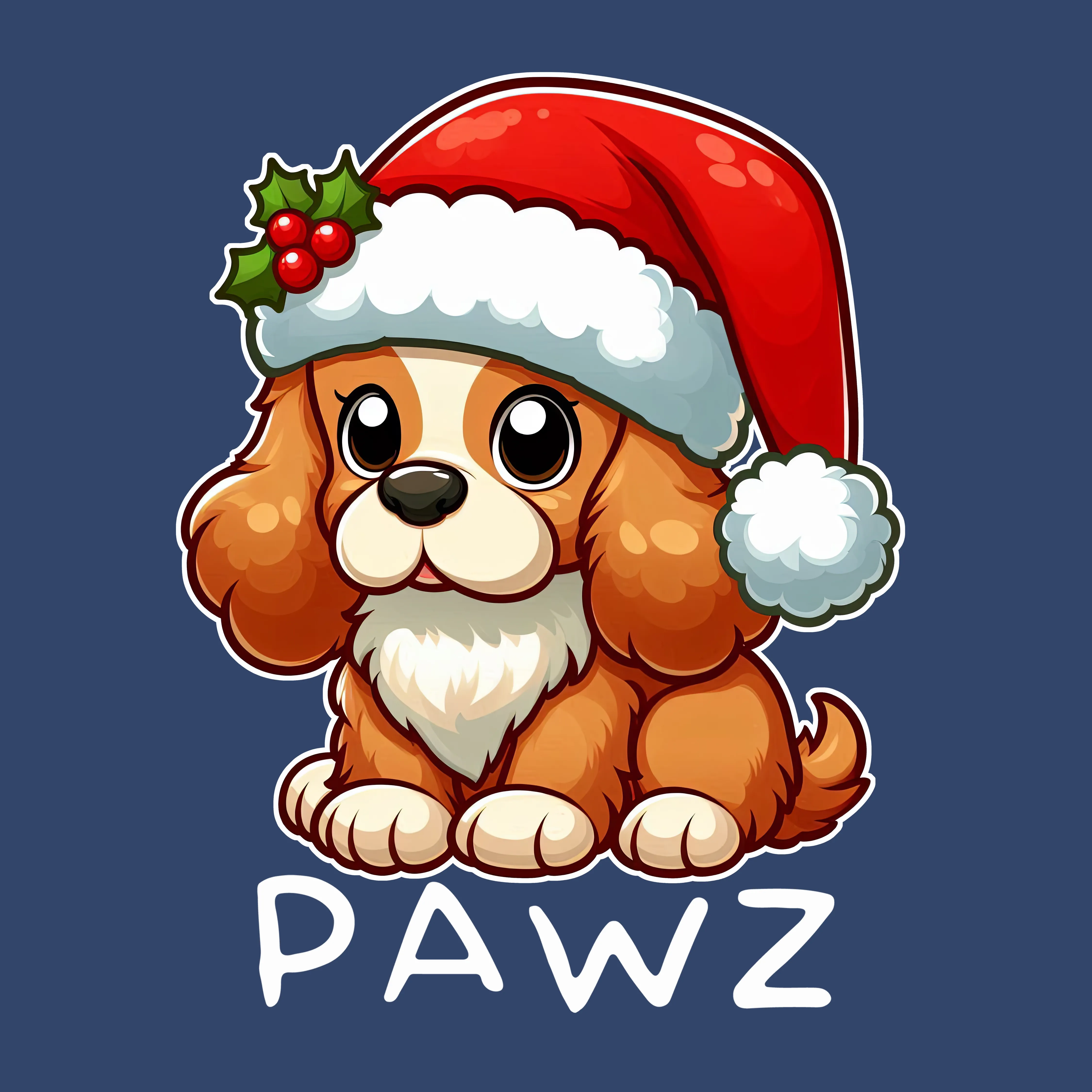 Cocker Spaniel Christmas (Adult Short Sleeve T-Shirt) sold by PAWZ product image thumbnail 3