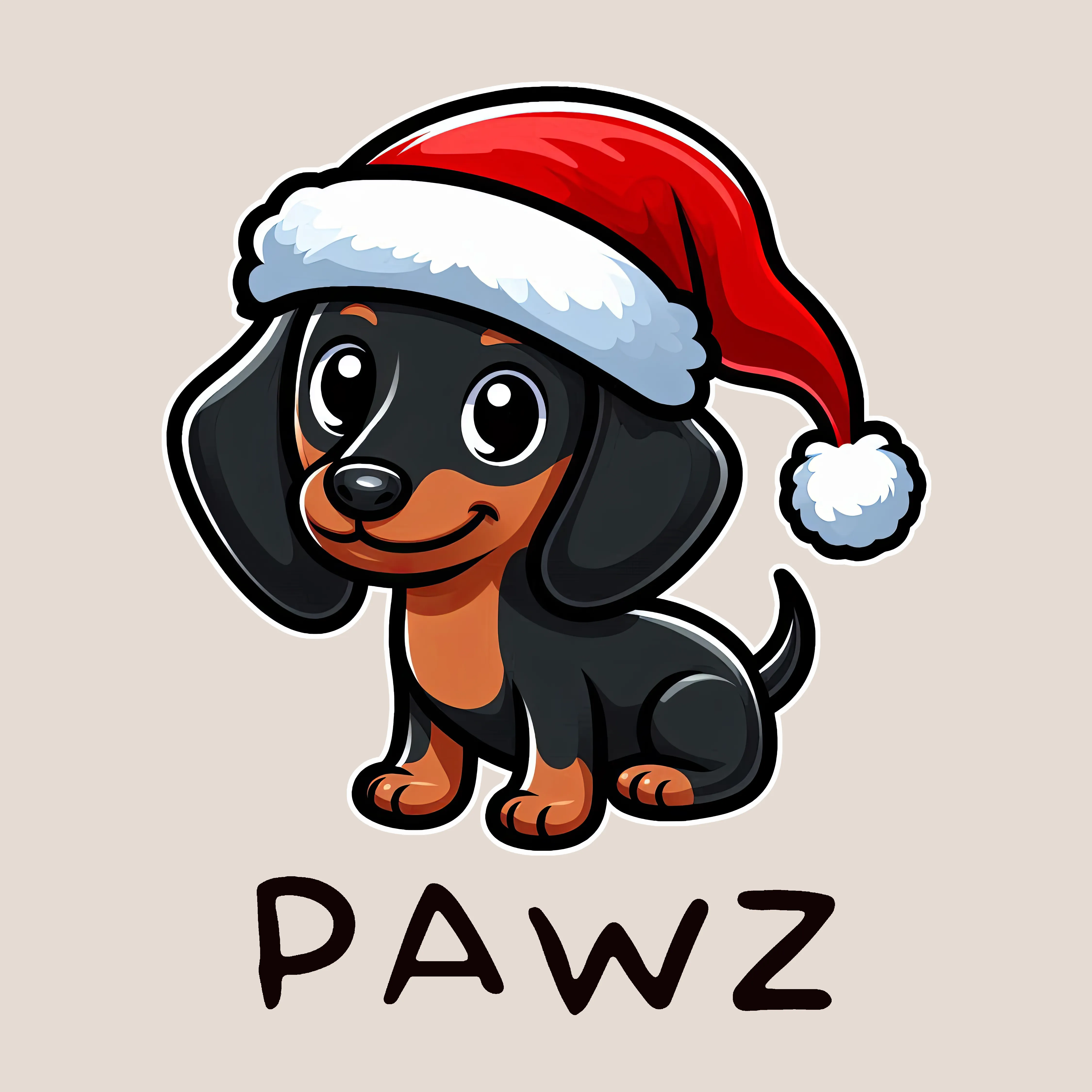 Dachshund Christmas (Adult Short Sleeve T-Shirt) sold by PAWZ product image thumbnail 3